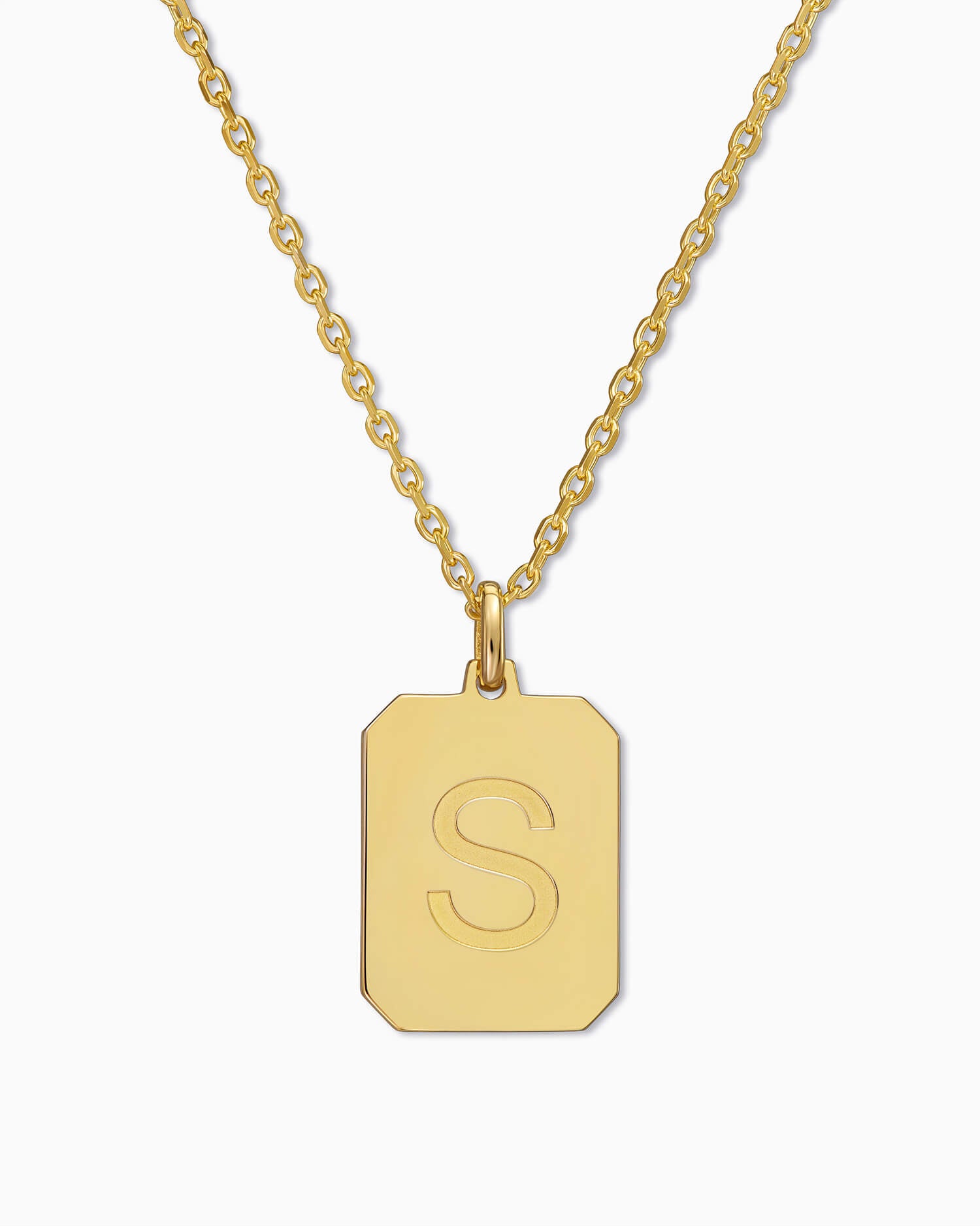 Letter Necklace Octagon