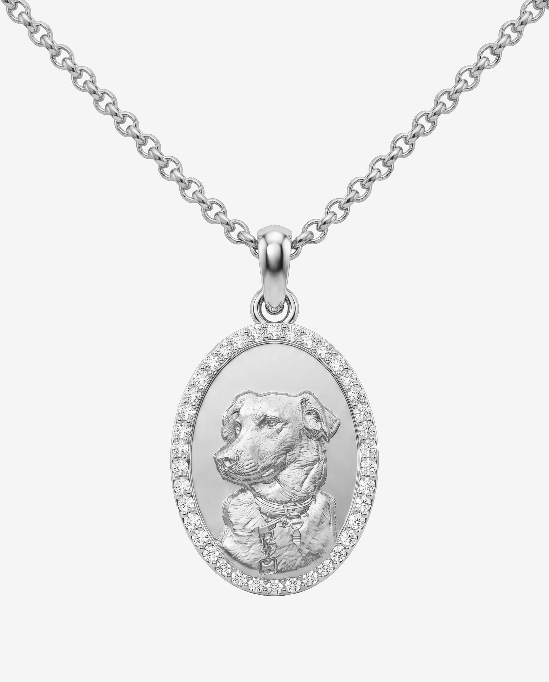Tierportrait Uploud Halskette Relief