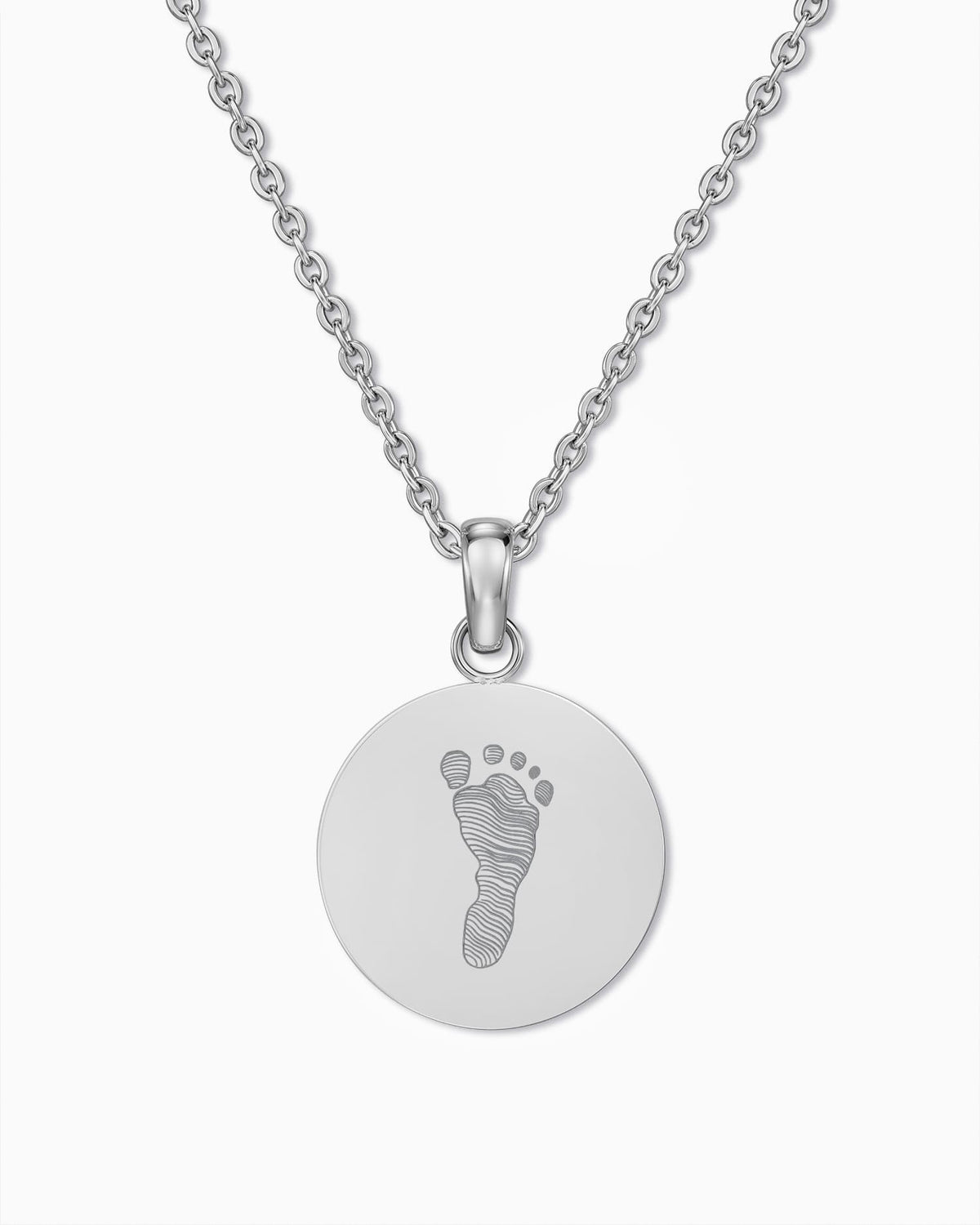 Ketting met gegraveerde plaatjes, rond, 16 mm