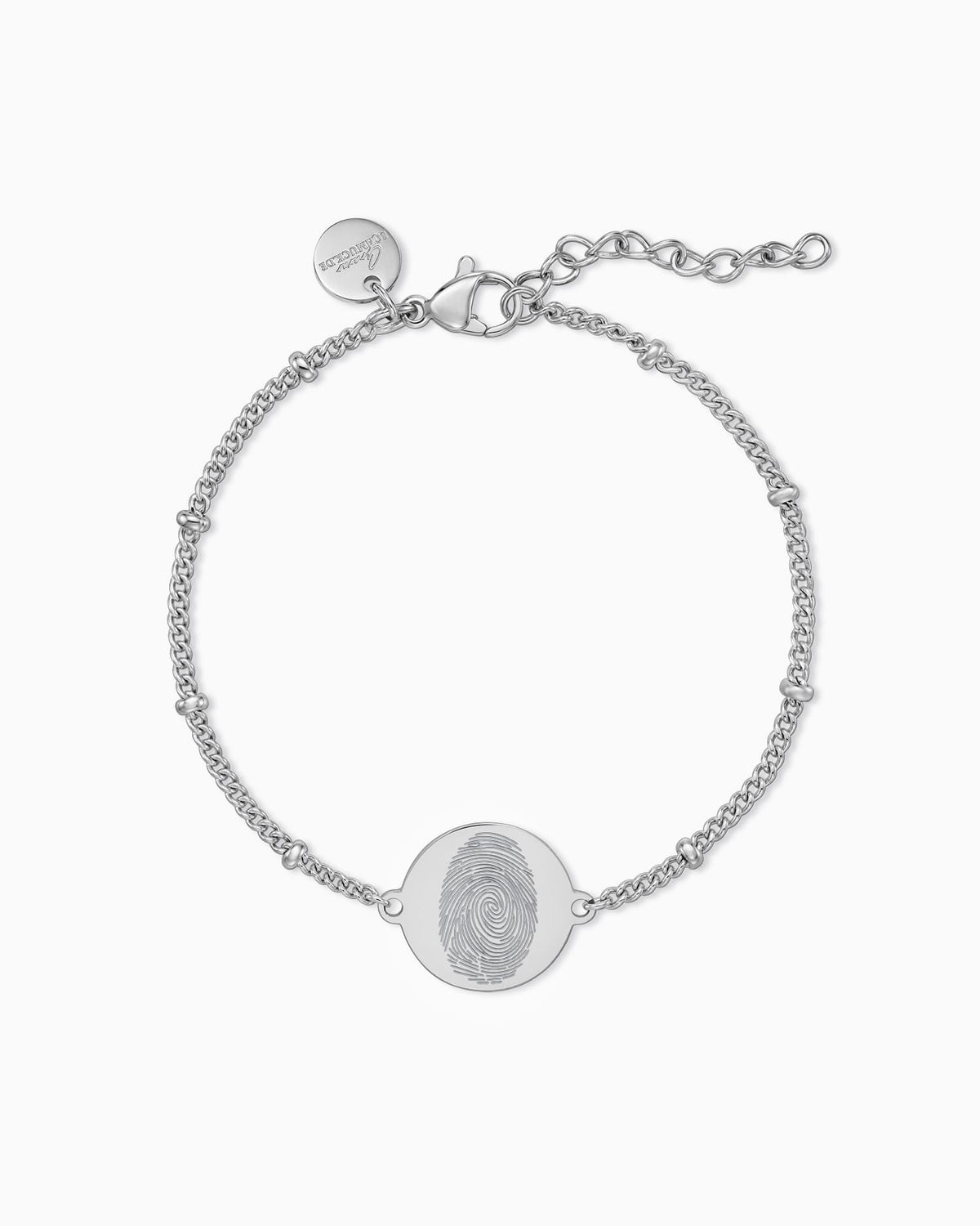 Fingerprint engraving bracelet engraving plate round