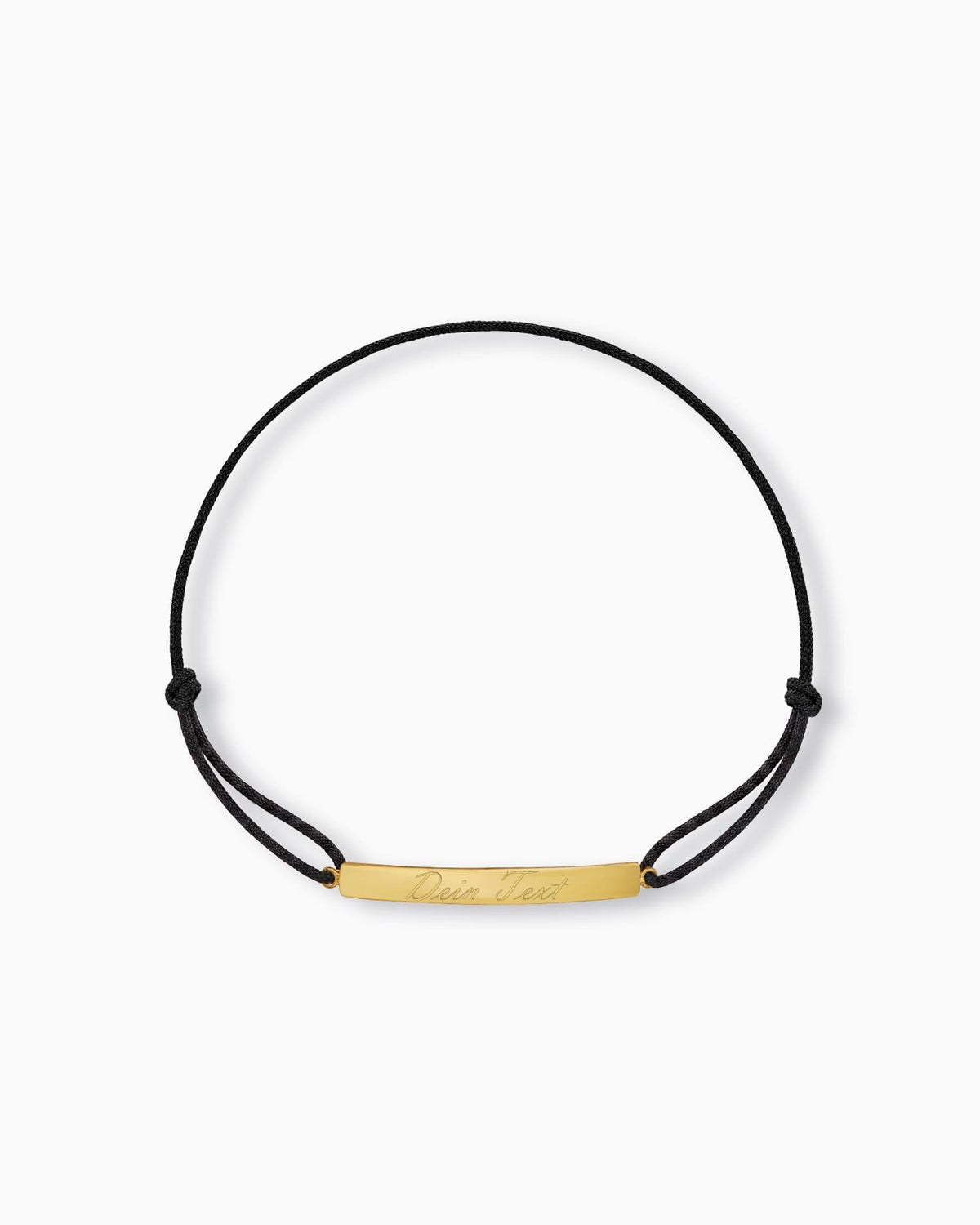 Gravurarmband Gravurplatte Stoffarmband Schwarz
