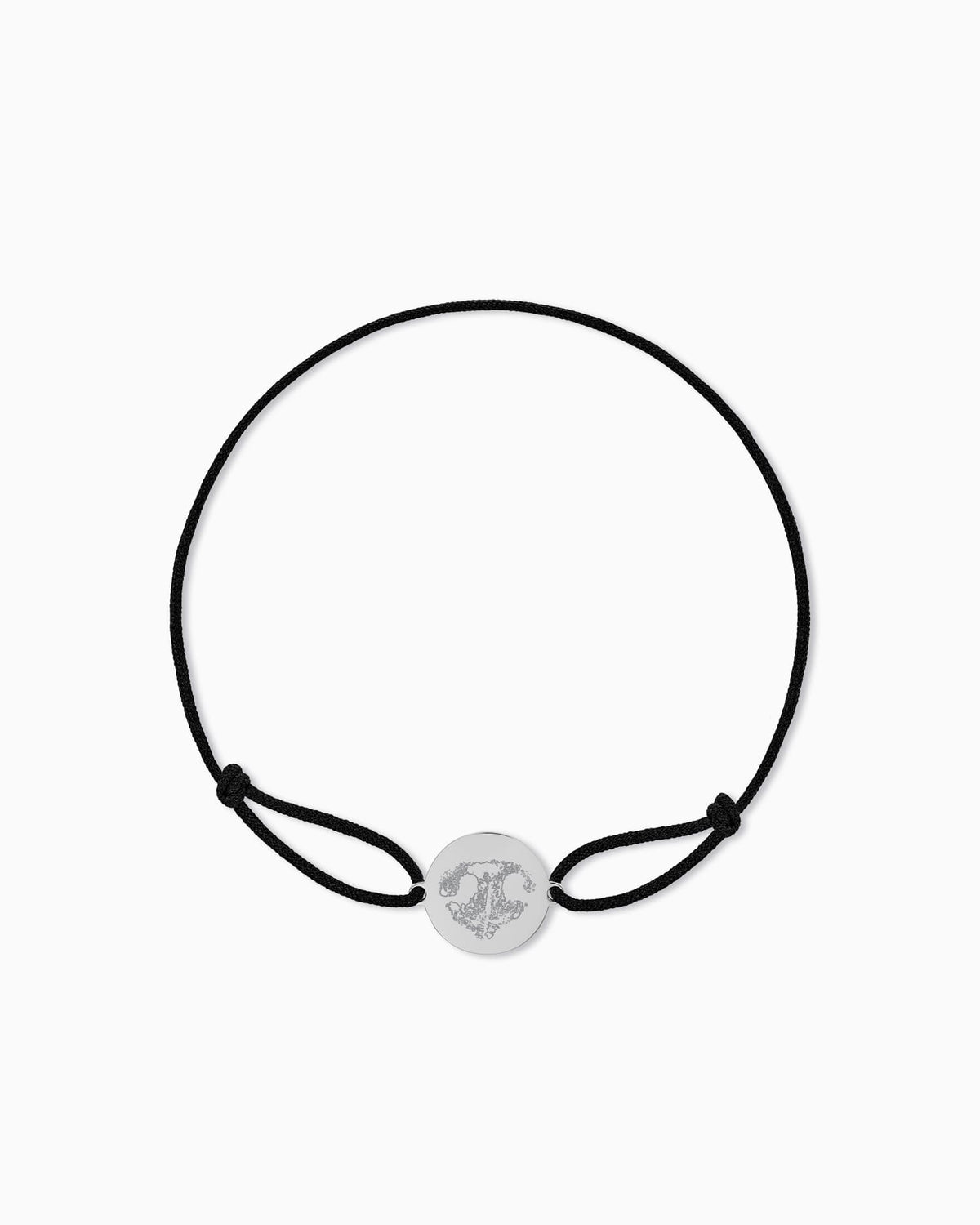 Nasenabdruck Gravurarmband Gravurplatte Stoffarmband Rund