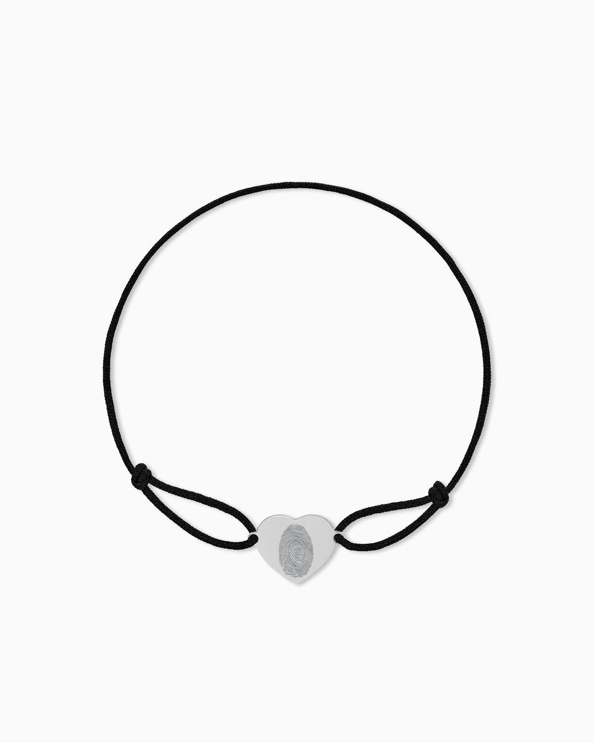 Fingerabdruck Gravurarmband Gravurplatte Stoffarmband Herz