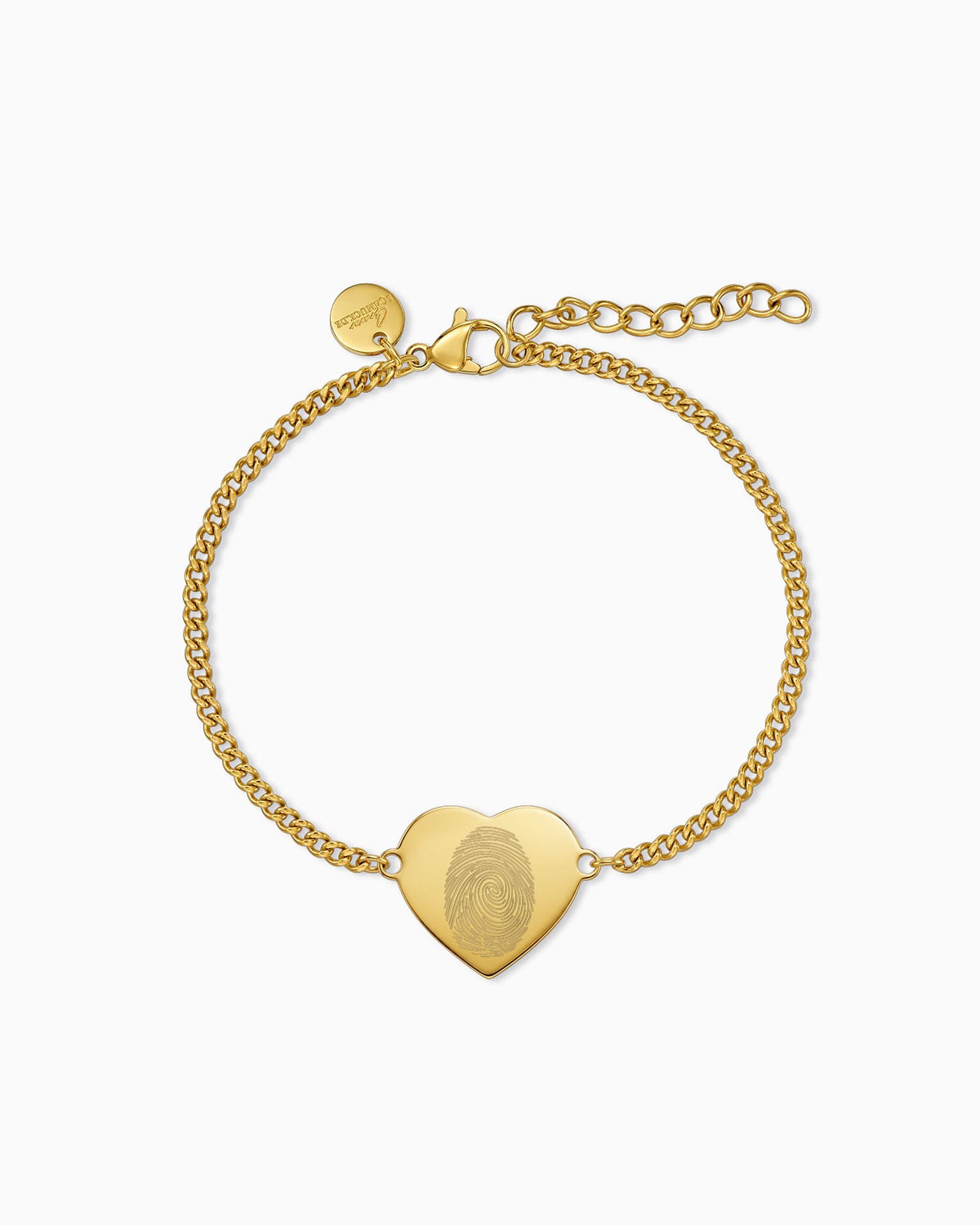 Fingerabdruck Gravurarmband Gravurplatte Herz