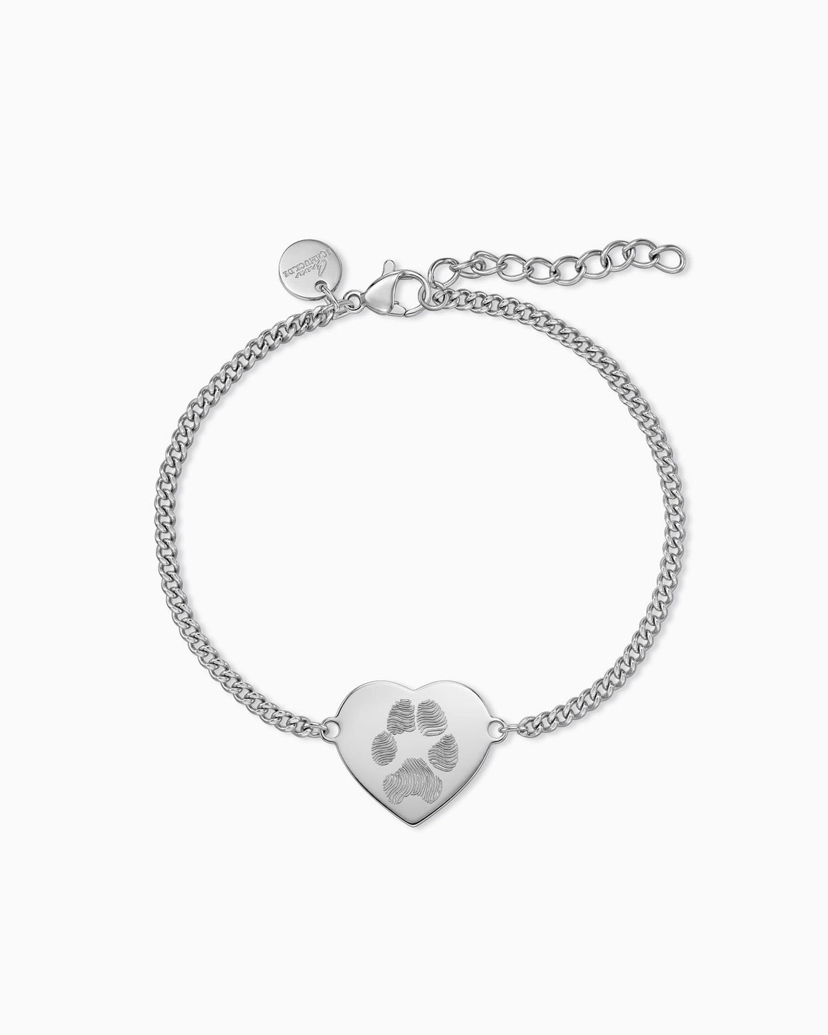 Pfotenabdruck Gravurarmband Gravurplatte Herz