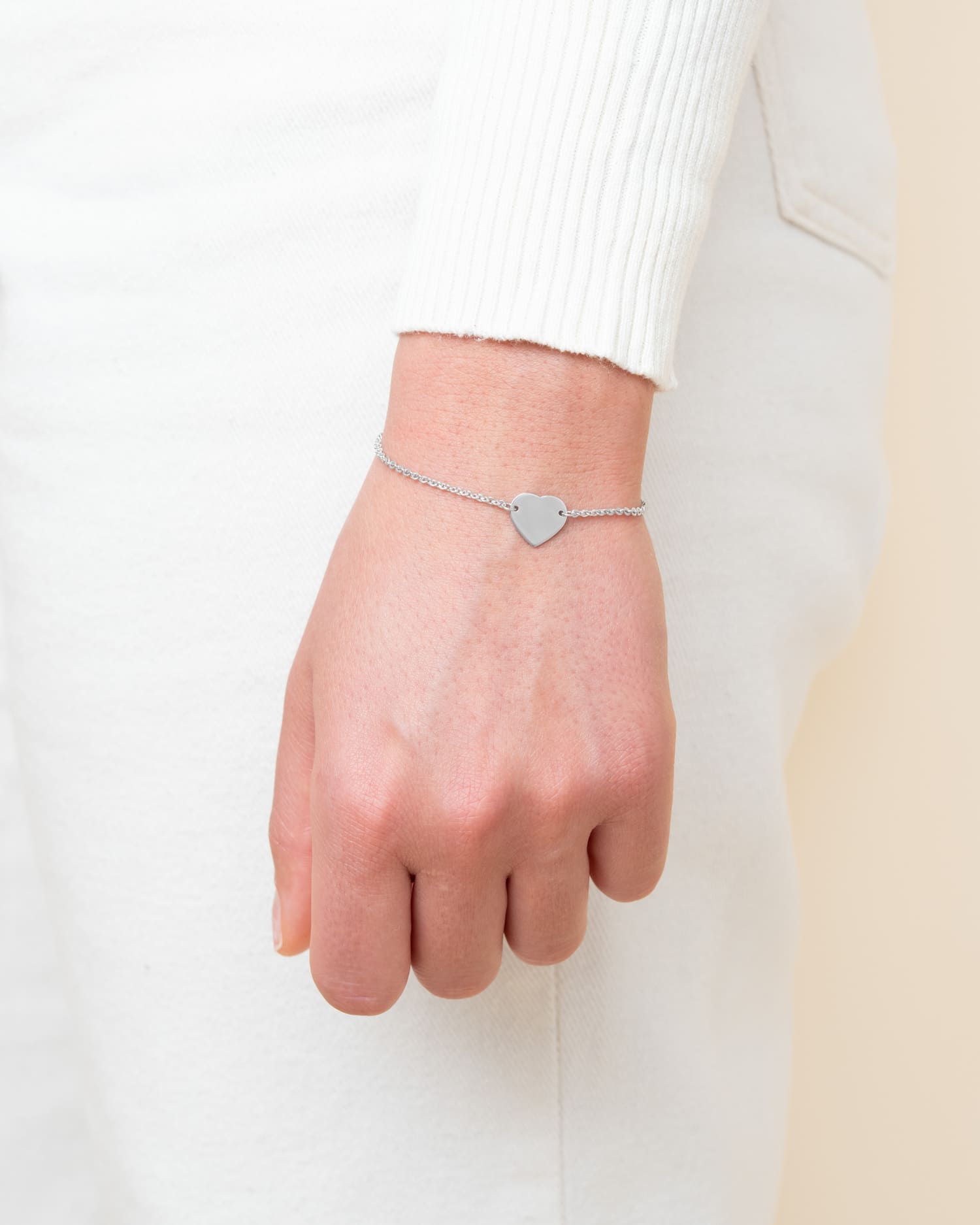 Handabdruck Gravurarmband Gravurplatte Herz