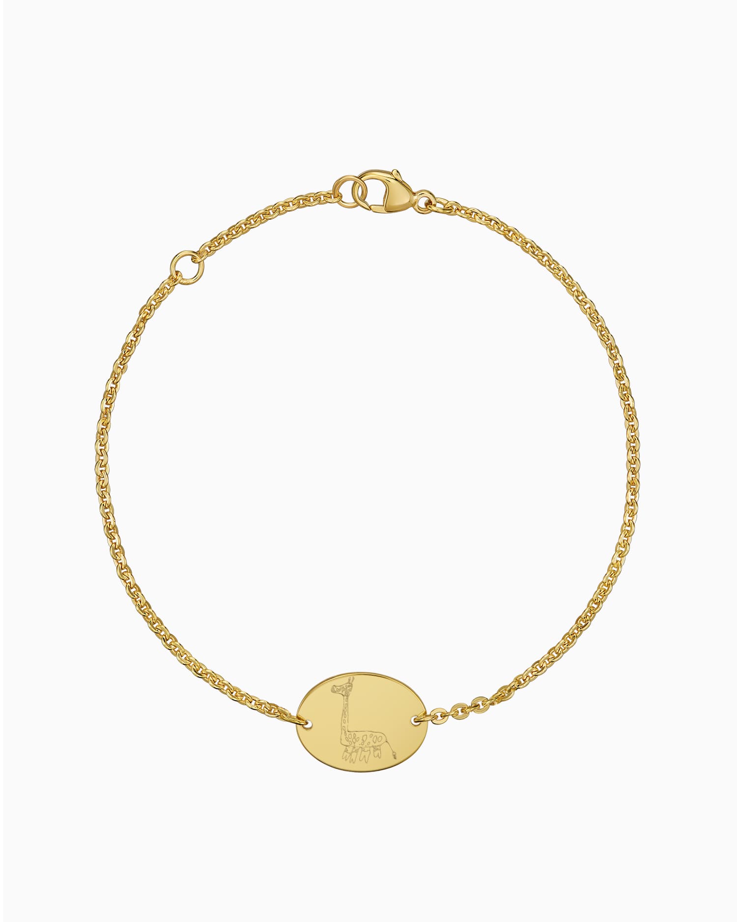 Eigene Zeichnung Gravurarmband Gravurplatte Oval