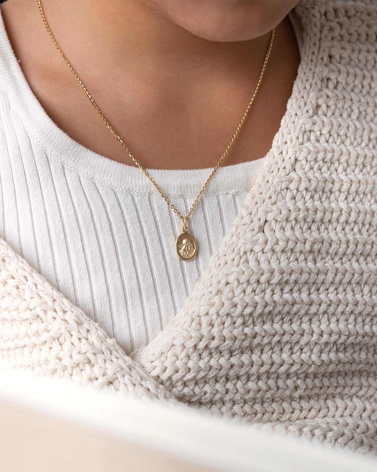 Gravurplatten Anhänger Halskette Schutzengel