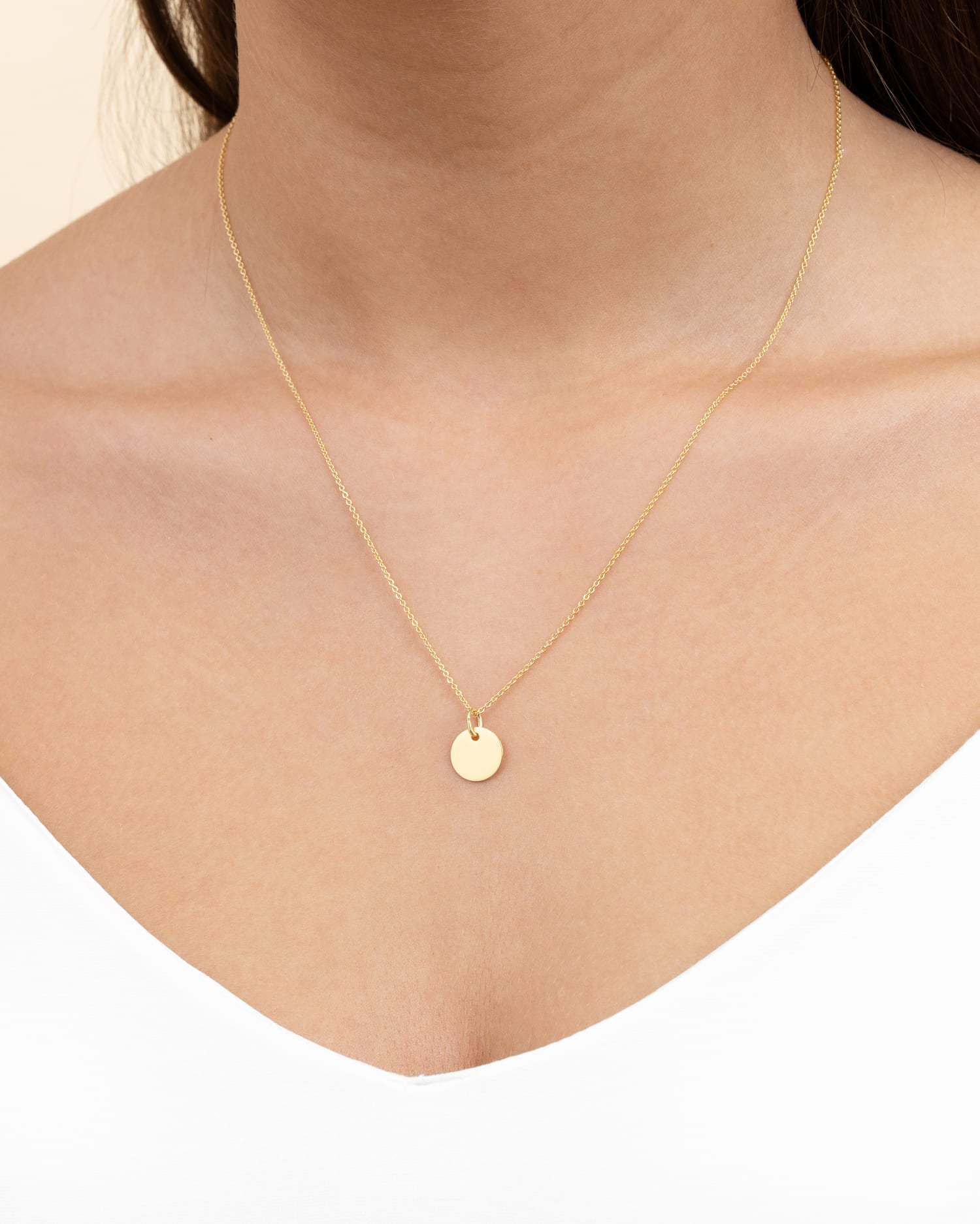 Gravurplatten Halskette Anhänger Rund 10mm