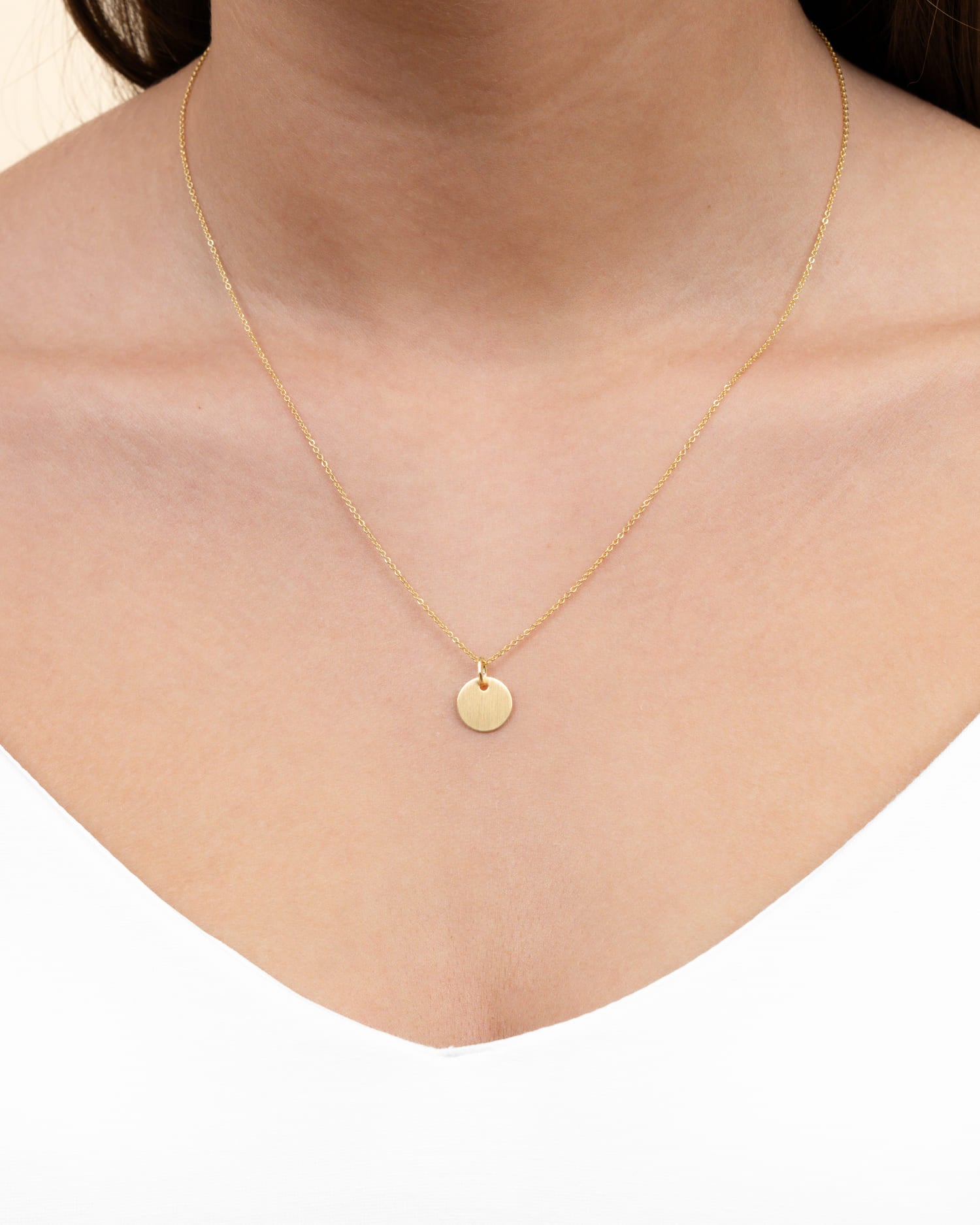 Gravurplatten Halskette Anhänger Rund 10mm