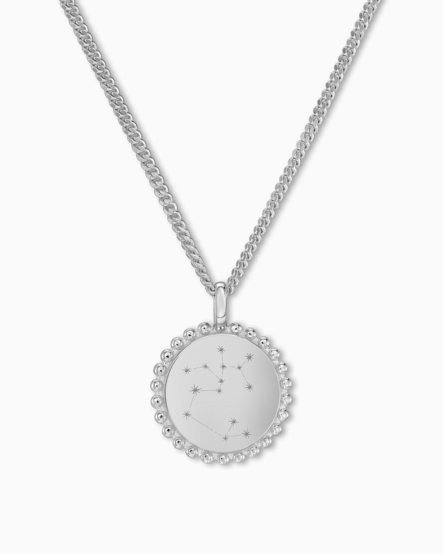 Sternzeichen Gravurplatten Halskette Anhänger Rund 14mm