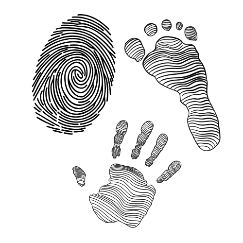 Damen Finger-/Fuß-/Handabdruck Halsketten
