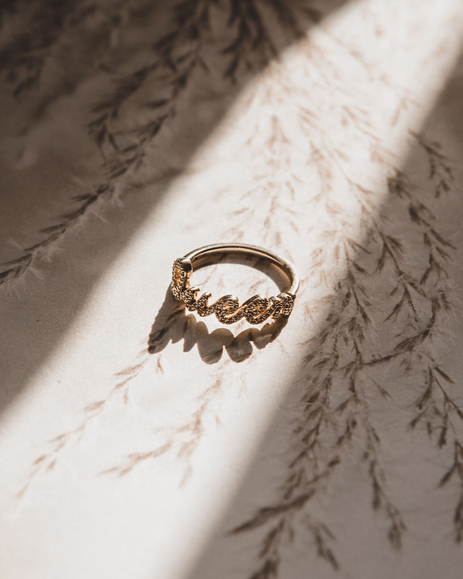 Name Ring with Zirconia