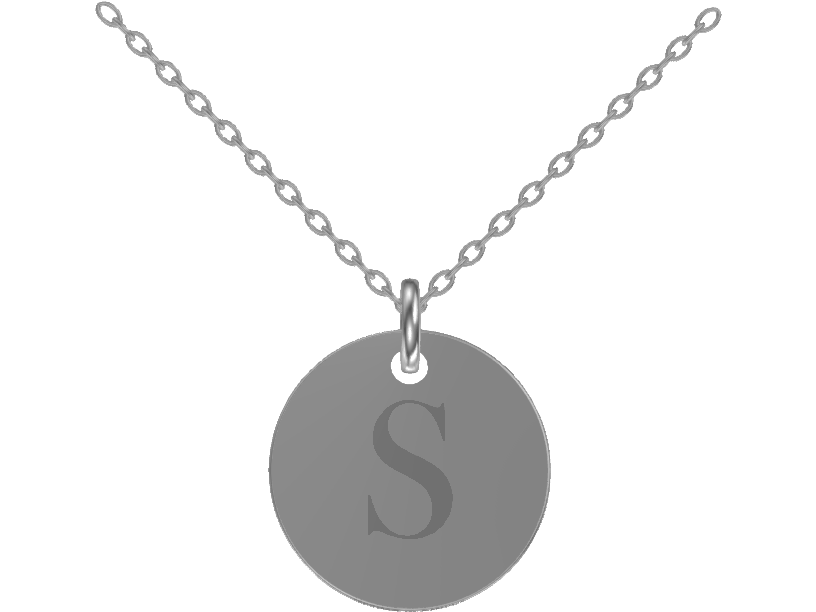 Chain Plate round engraved