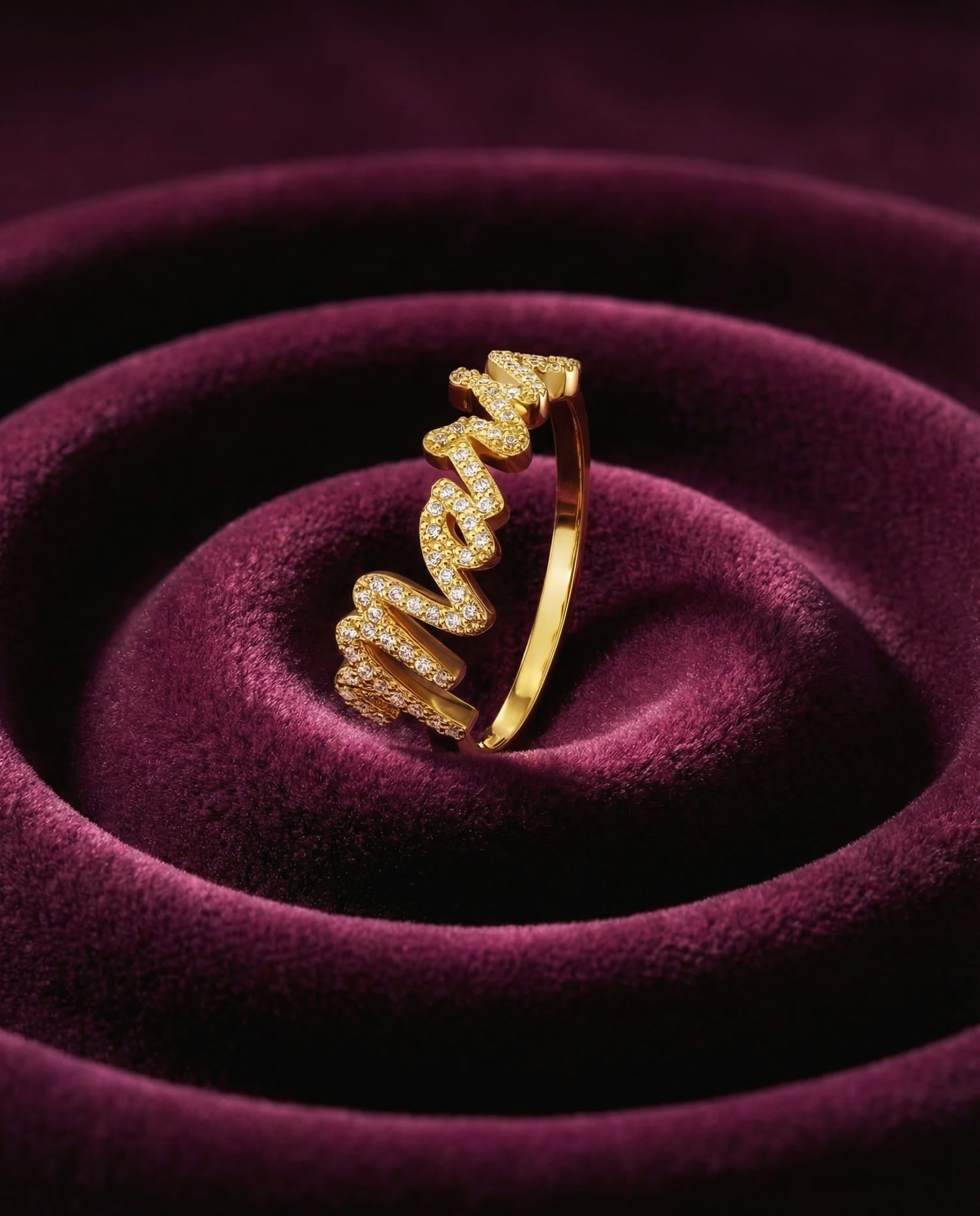 Name ring with zirconia