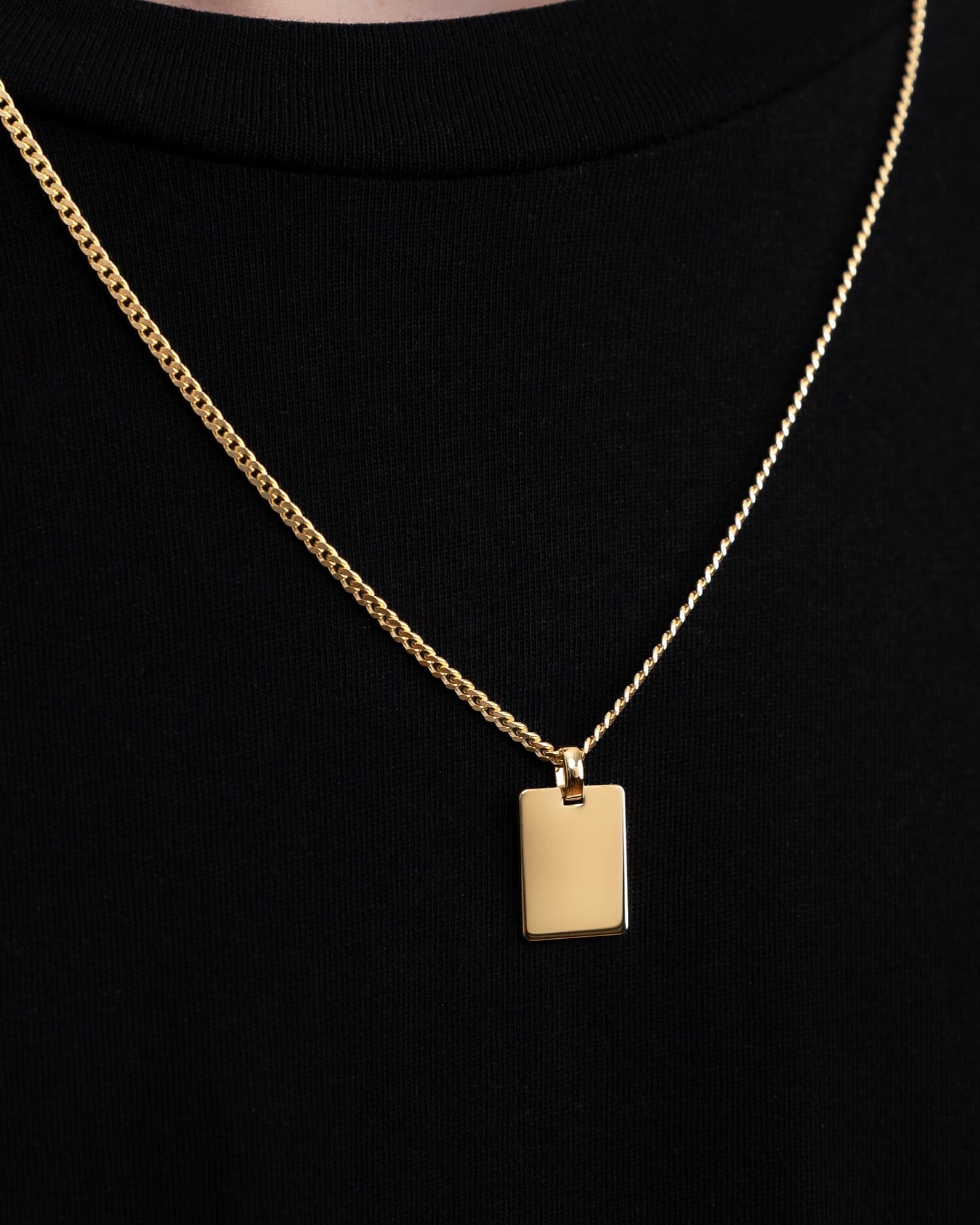 Handwriting upload engraving plates necklace pendant rectangle
