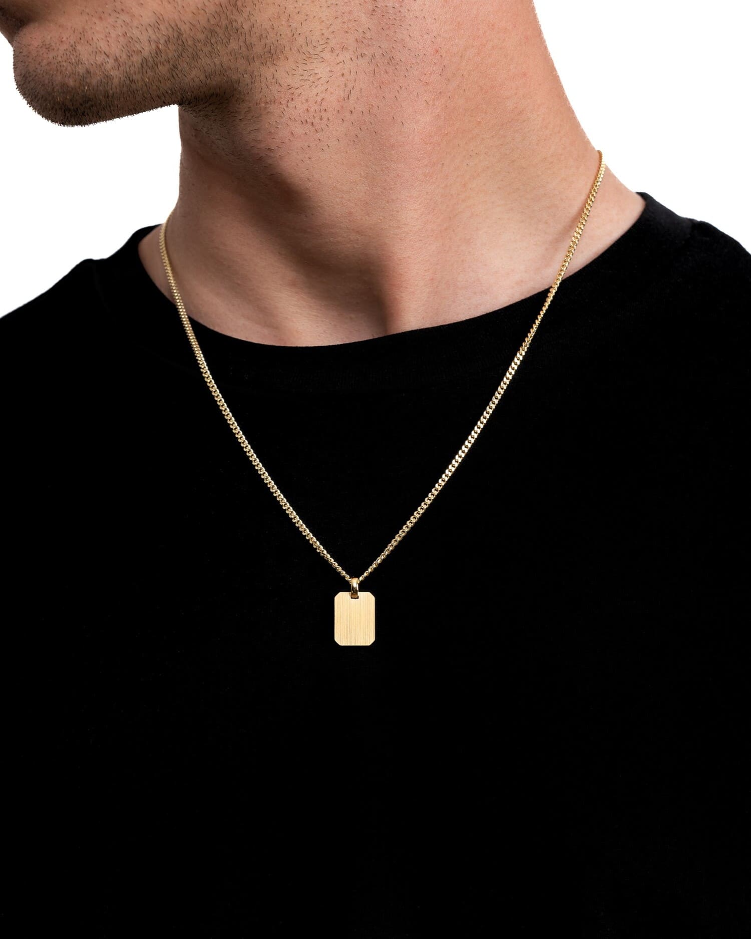 Graphic upload engraving plates necklace pendant octagon