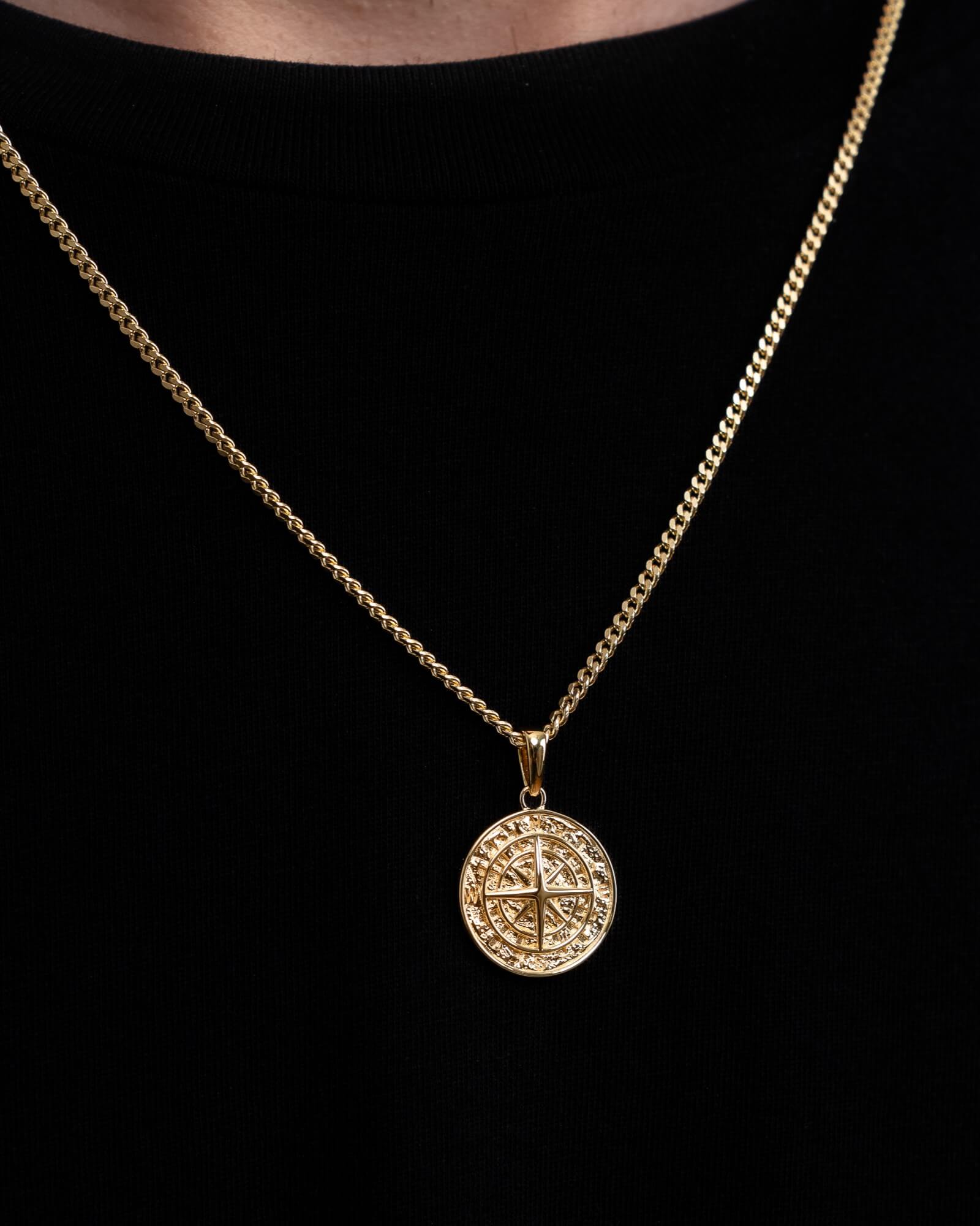 Compass necklace engraving plate