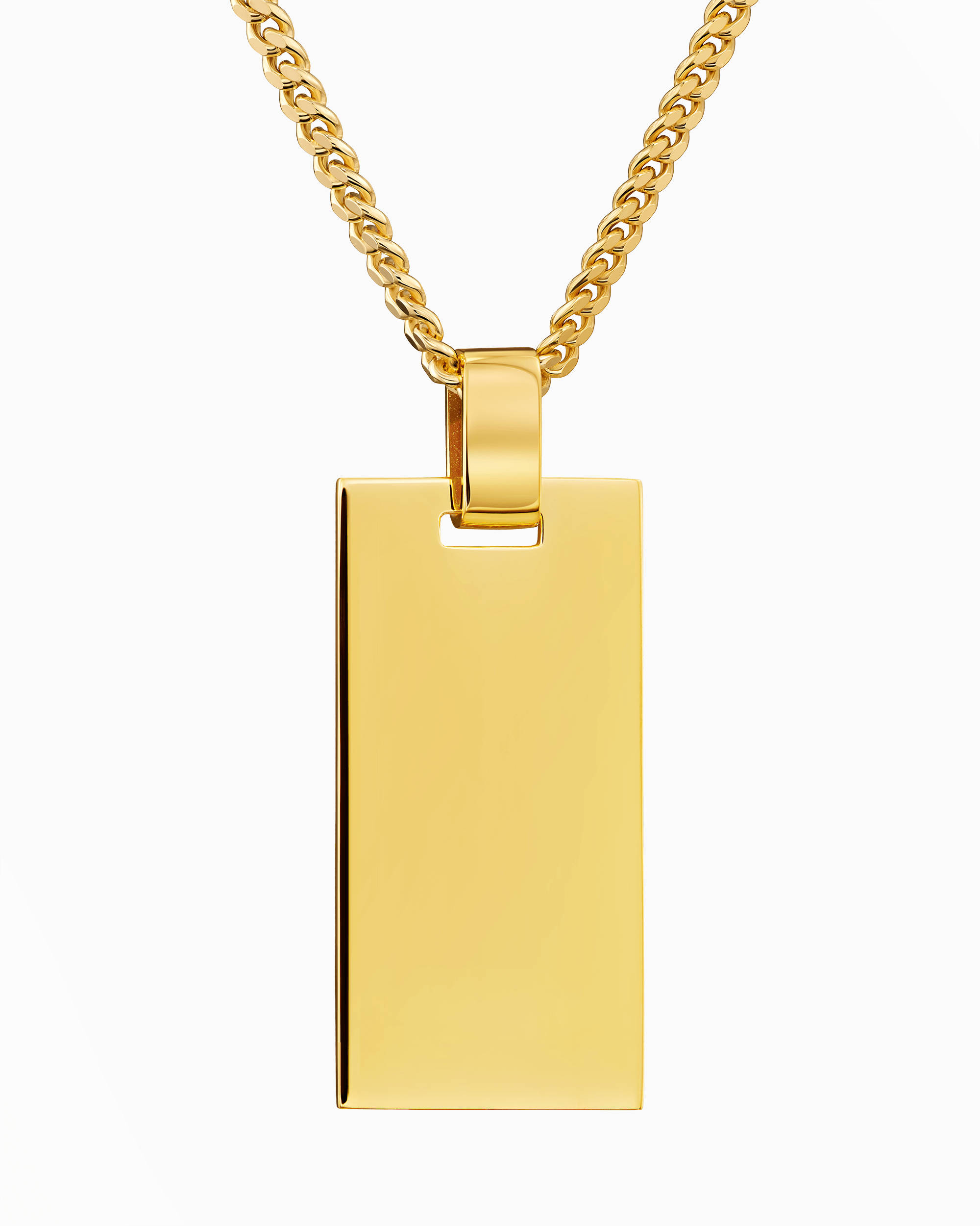 Engraving plates necklace pendant rectangle