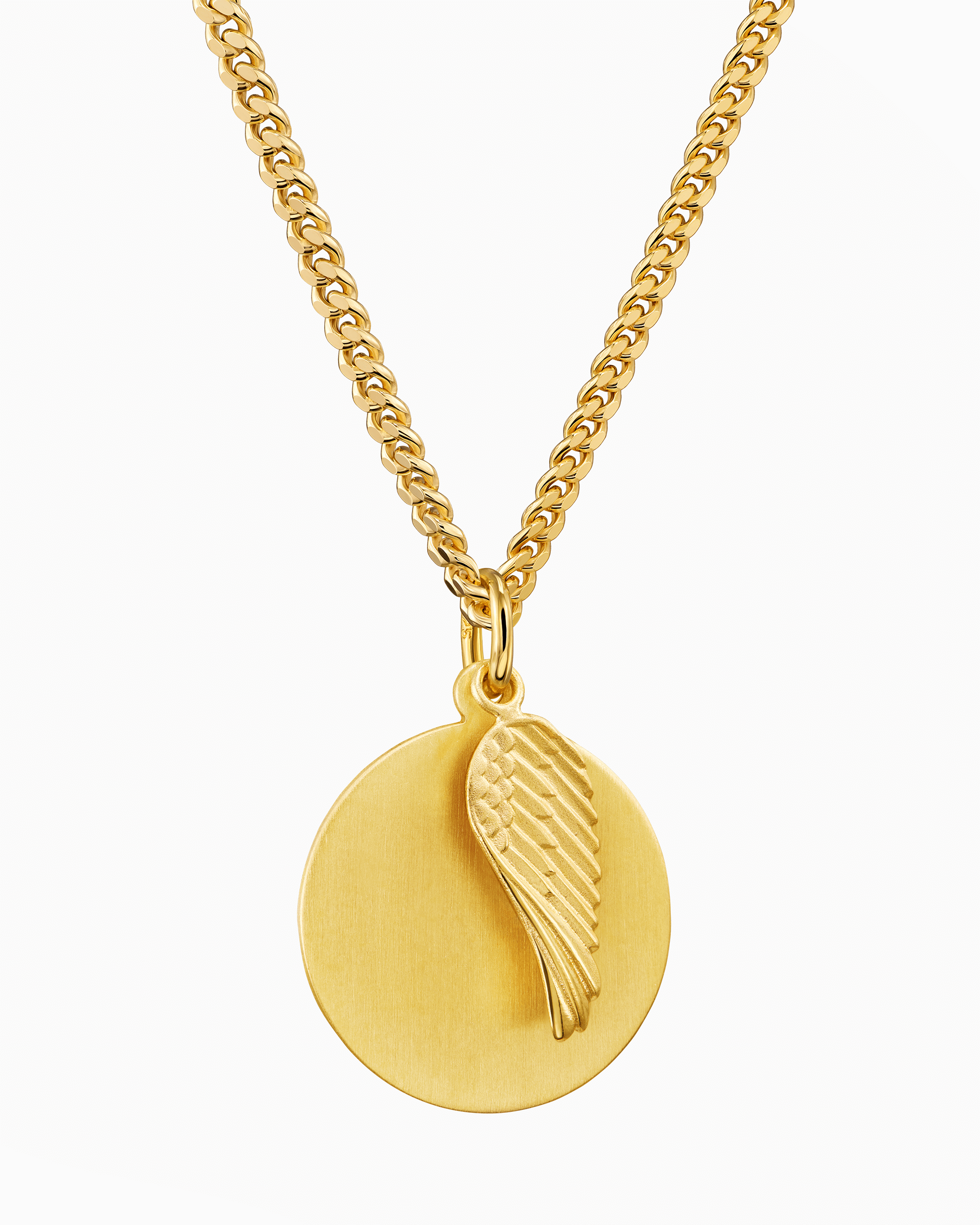 Engraving plates necklace pendant wings