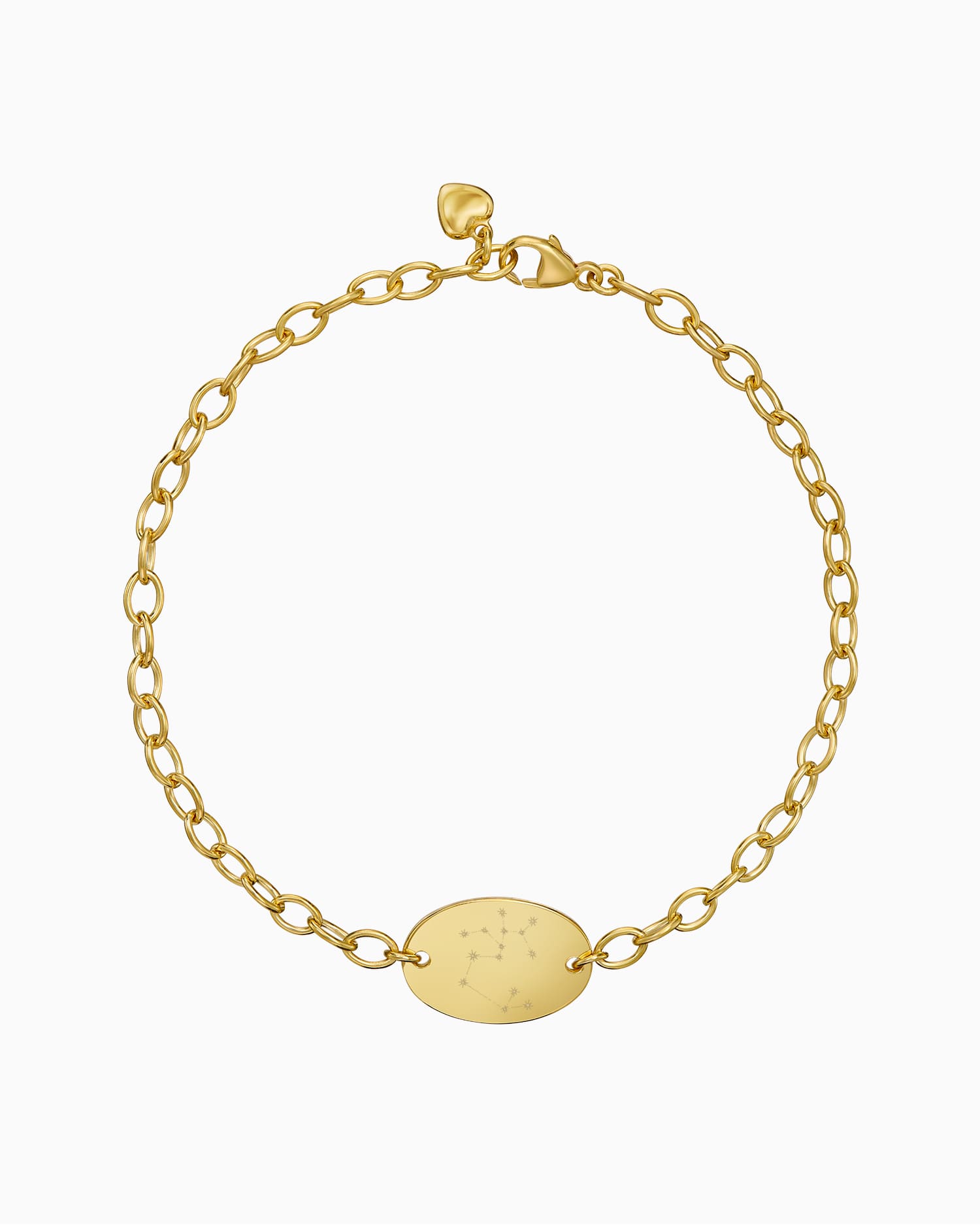 Zodiac sign engraving bracelet engraving plate oval