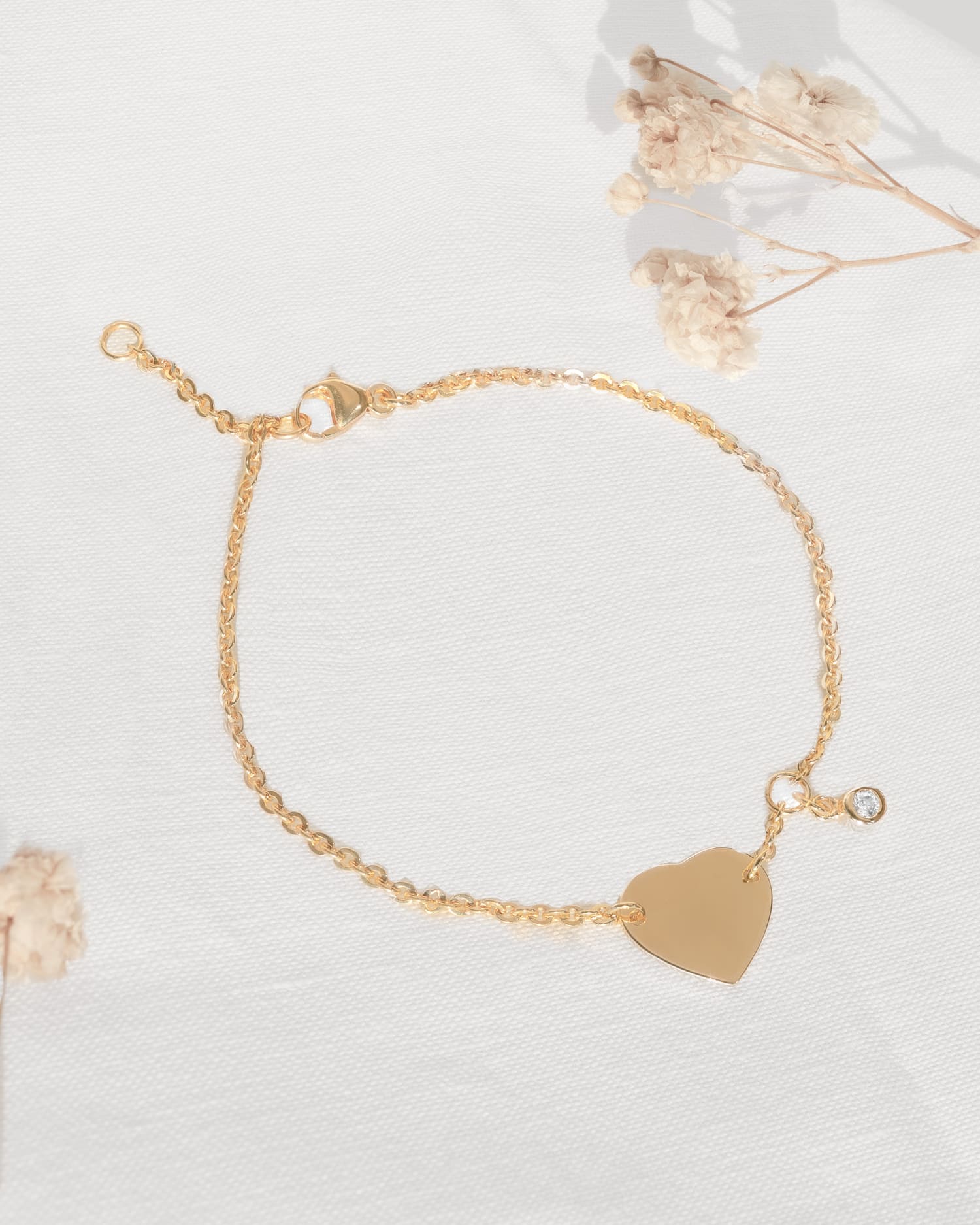 Handprint engraving bracelet engraving plate heart zirconia