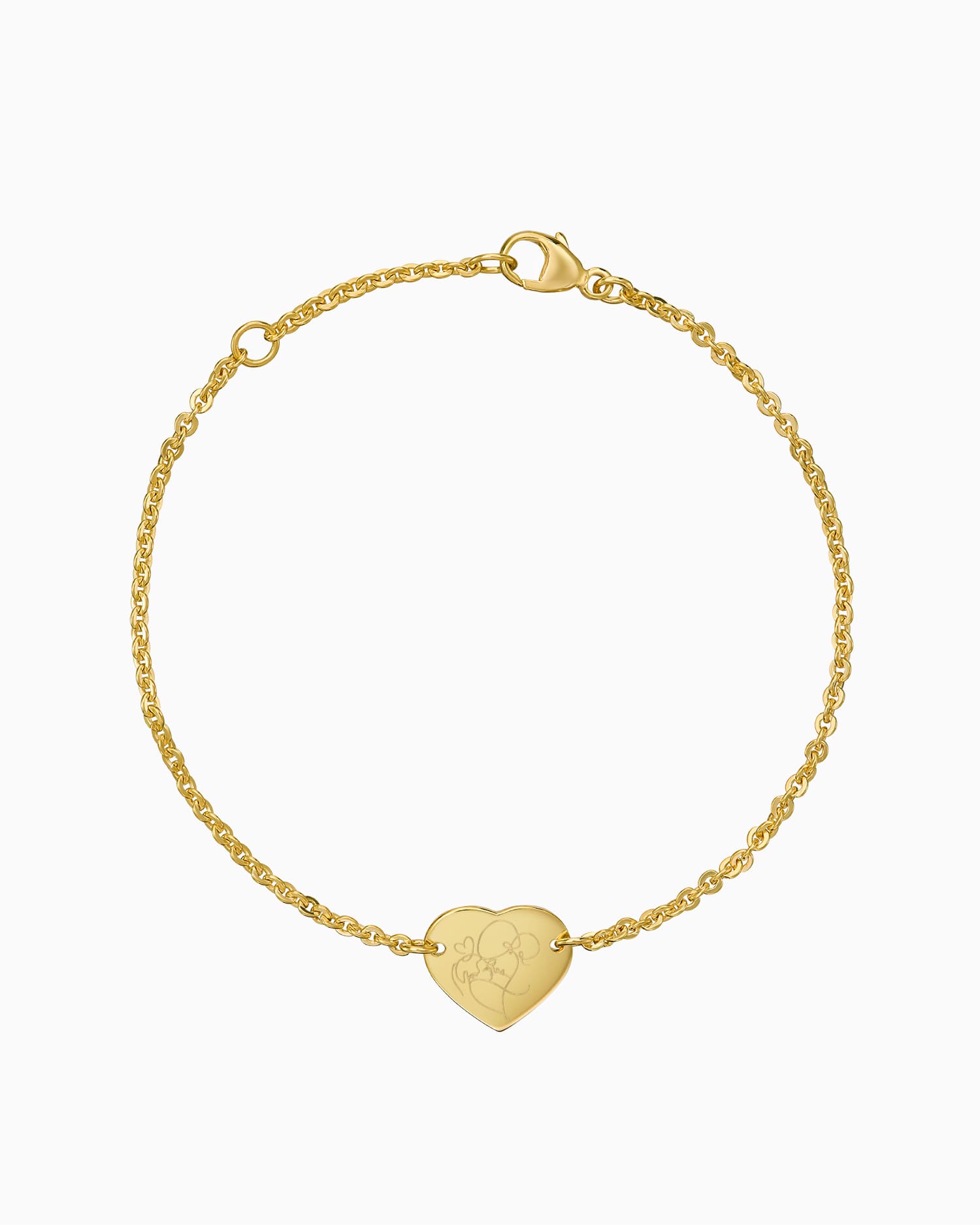 Graphic upload engraving bracelet engraving plate heart