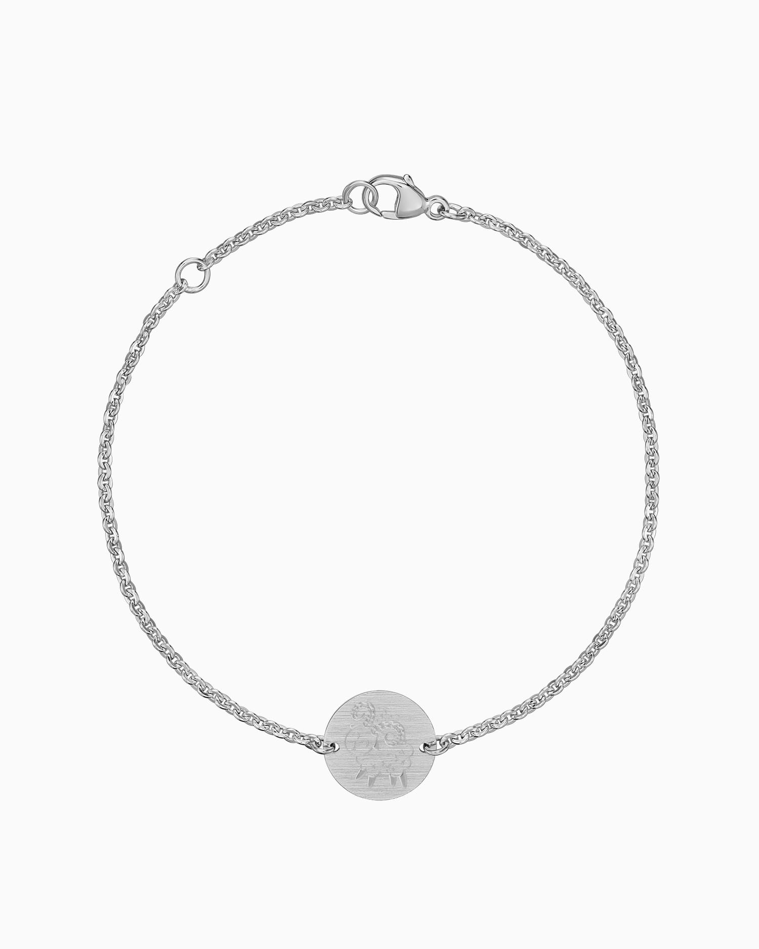 Zodiac sign engraving bracelet engraving plate round