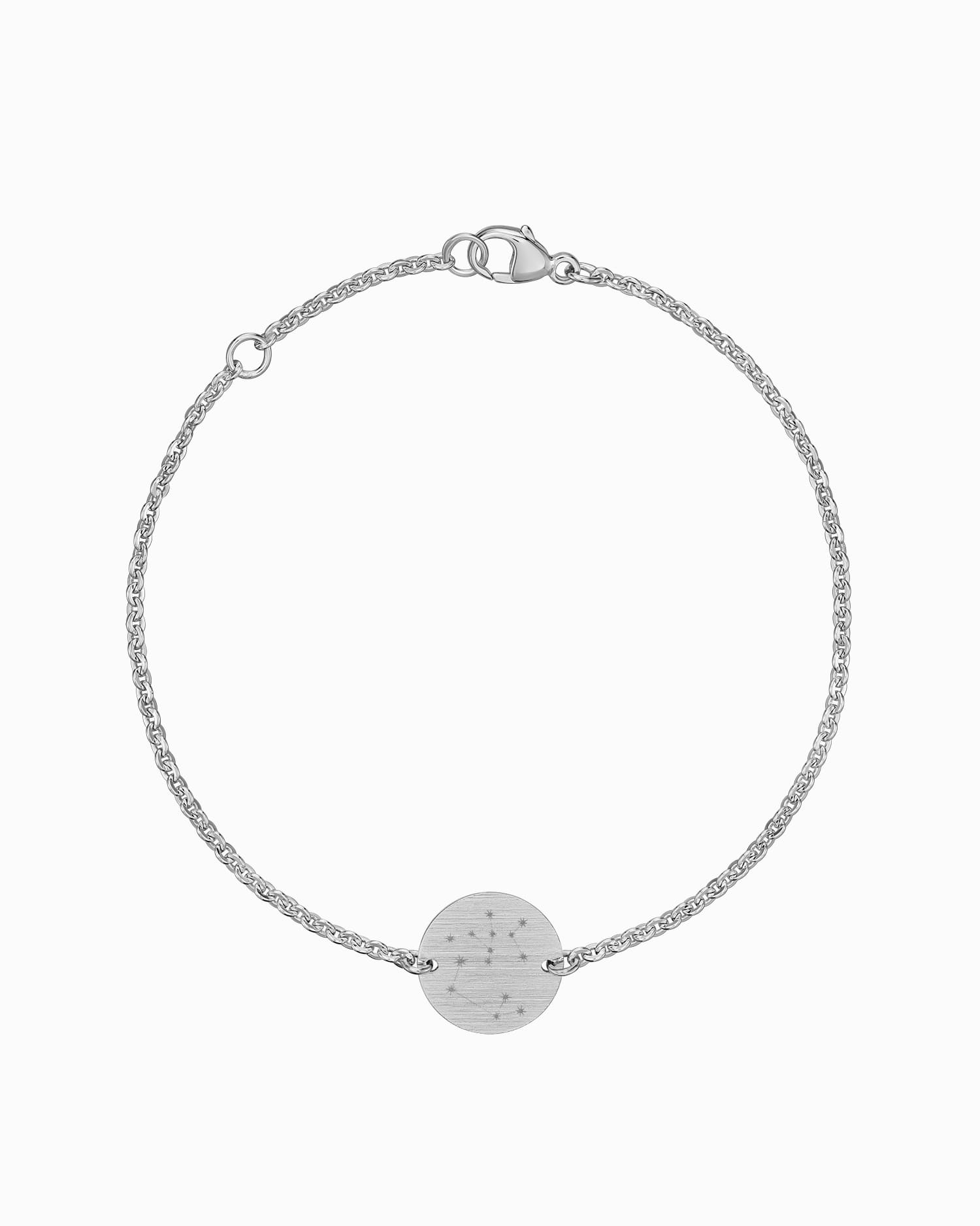 Zodiac sign engraving bracelet engraving plate round