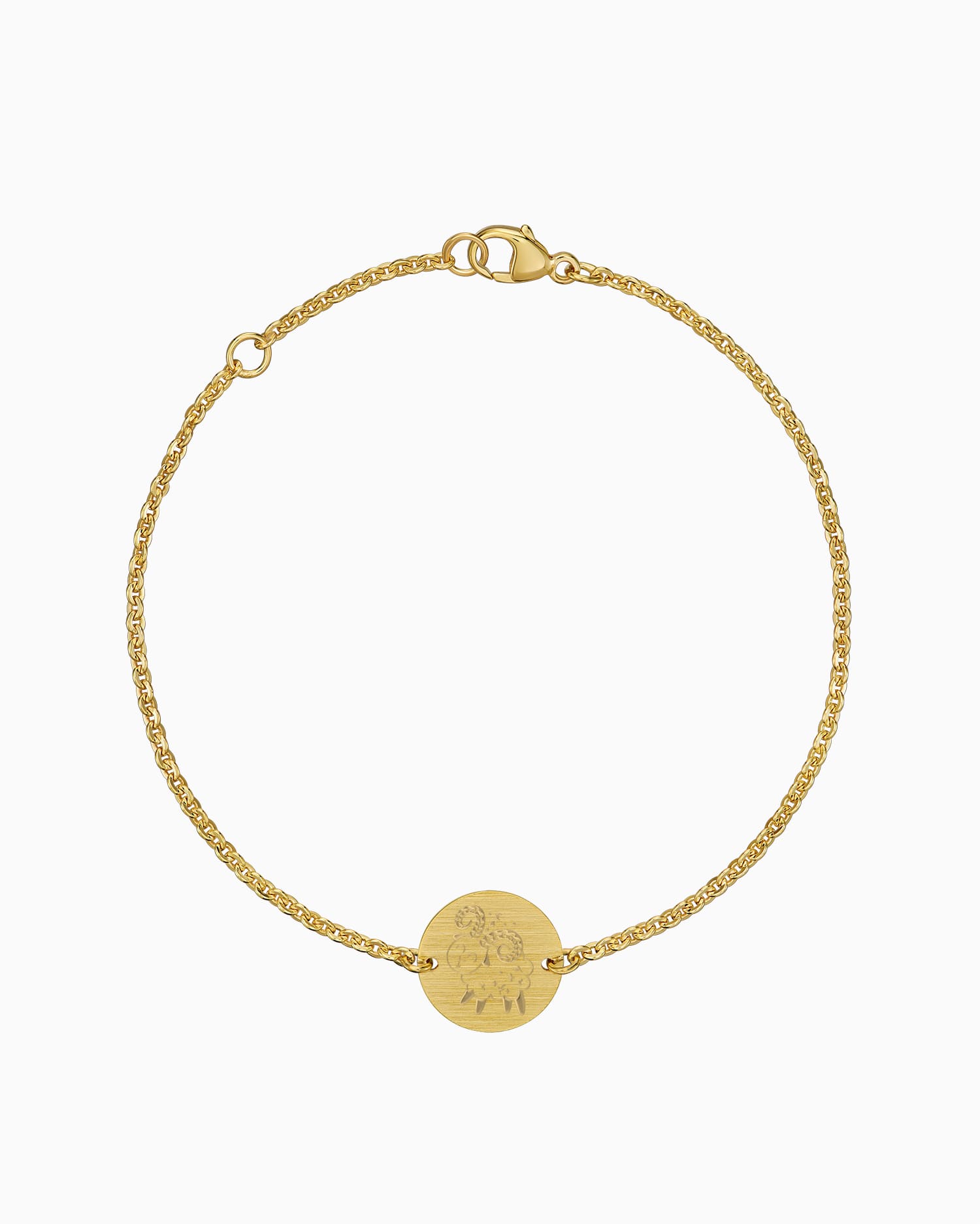Zodiac sign engraving bracelet engraving plate round