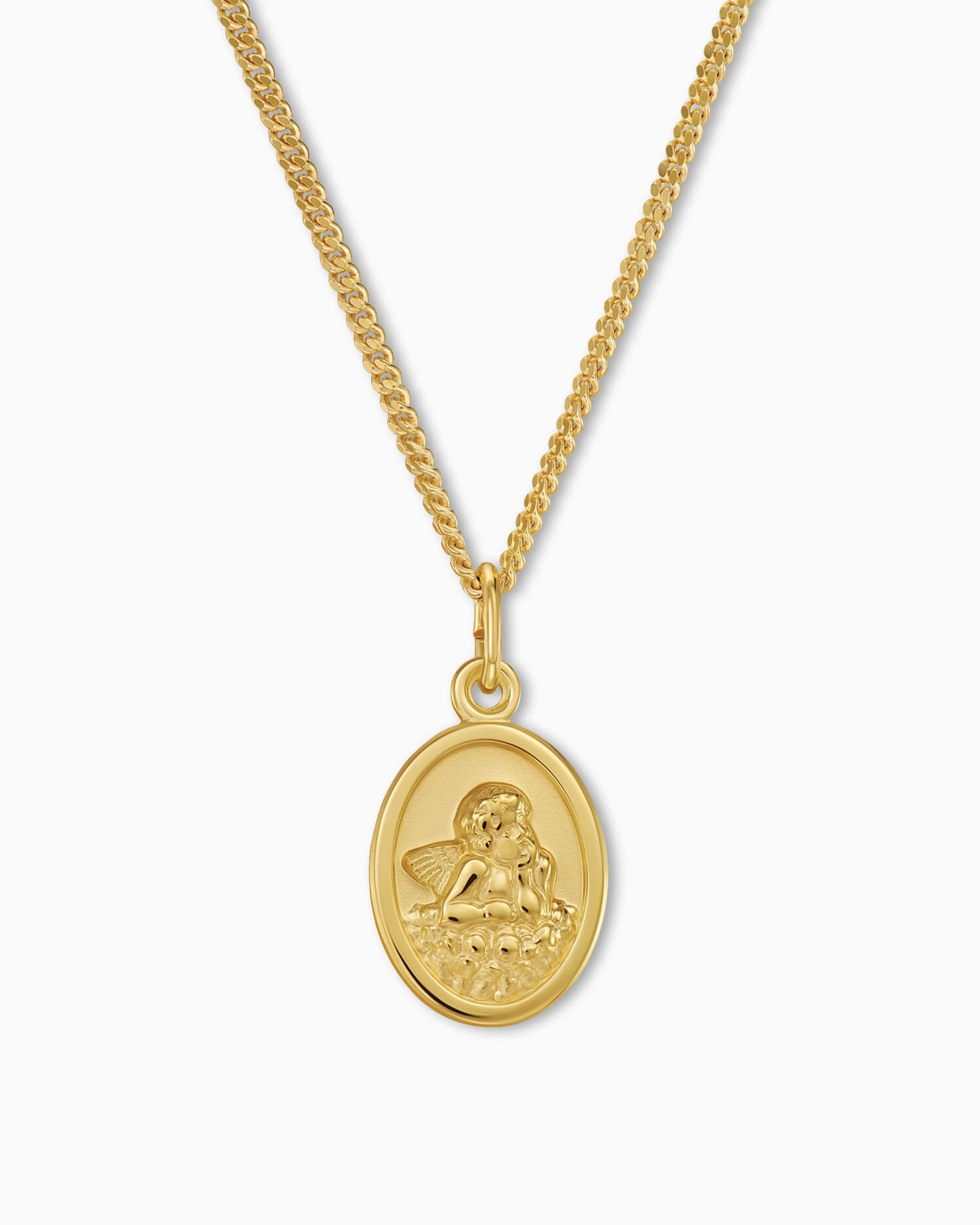 Engraving plates pendant necklace guardian angel