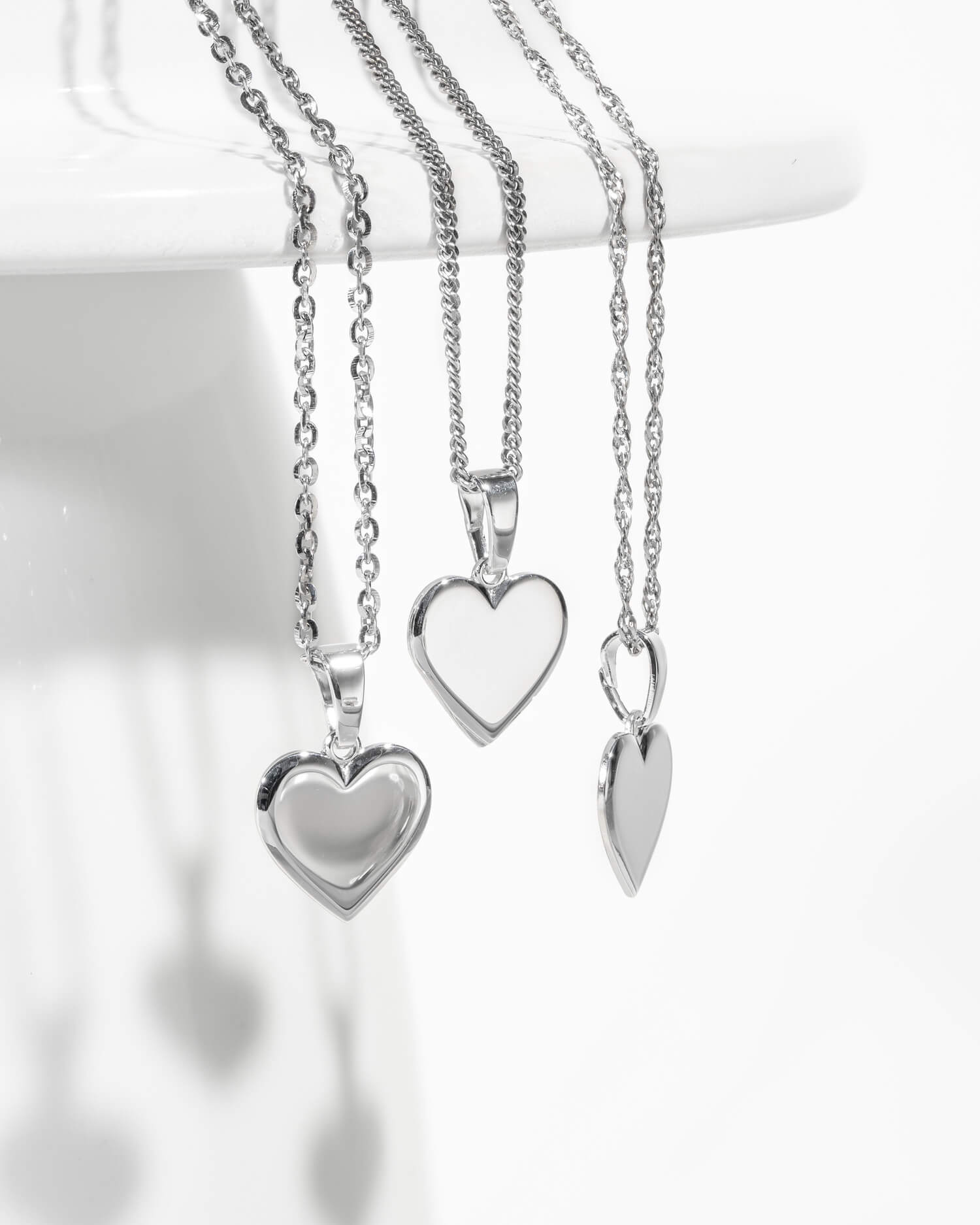 Heart necklace engraving plate pendant 10mm