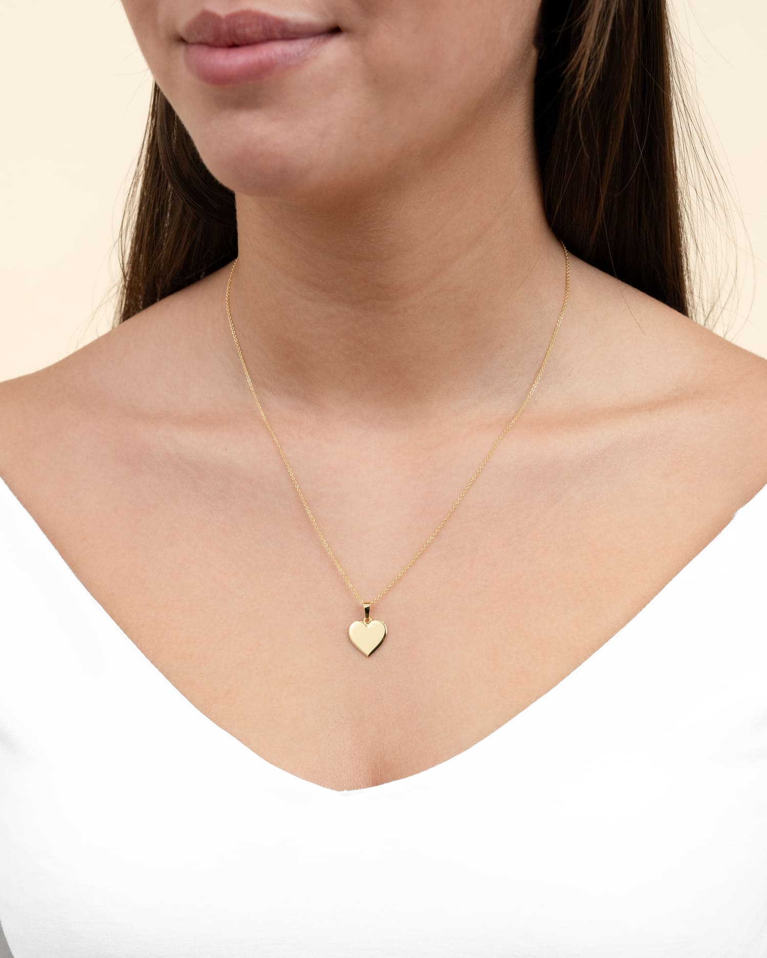 Nose print heart necklace engraving plate pendant 12mm