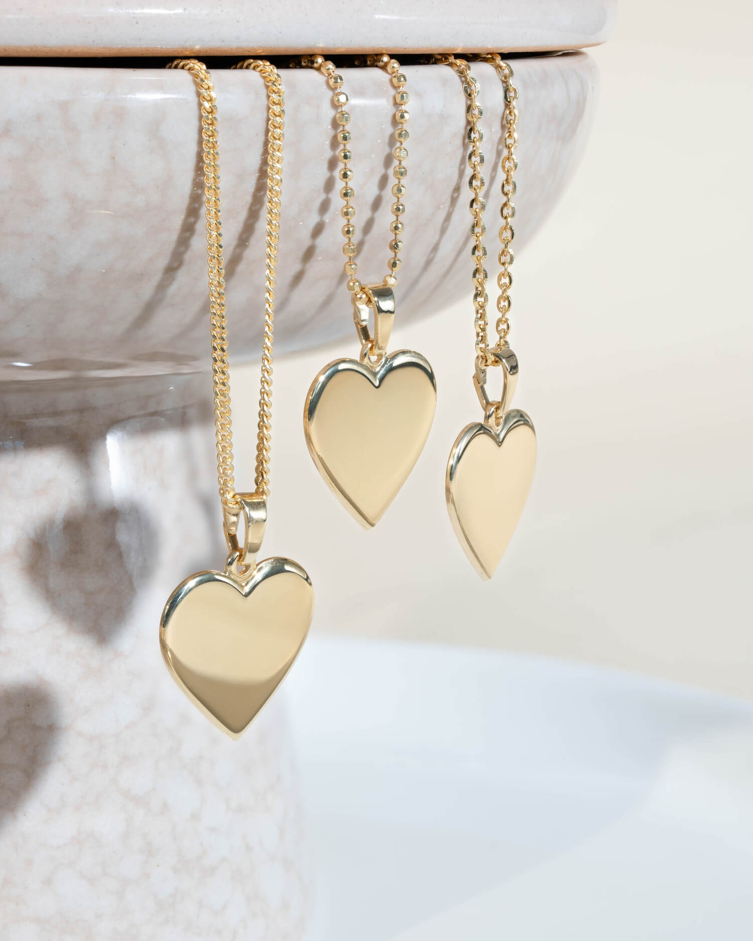 Heart necklace engraving plate pendant 15mm