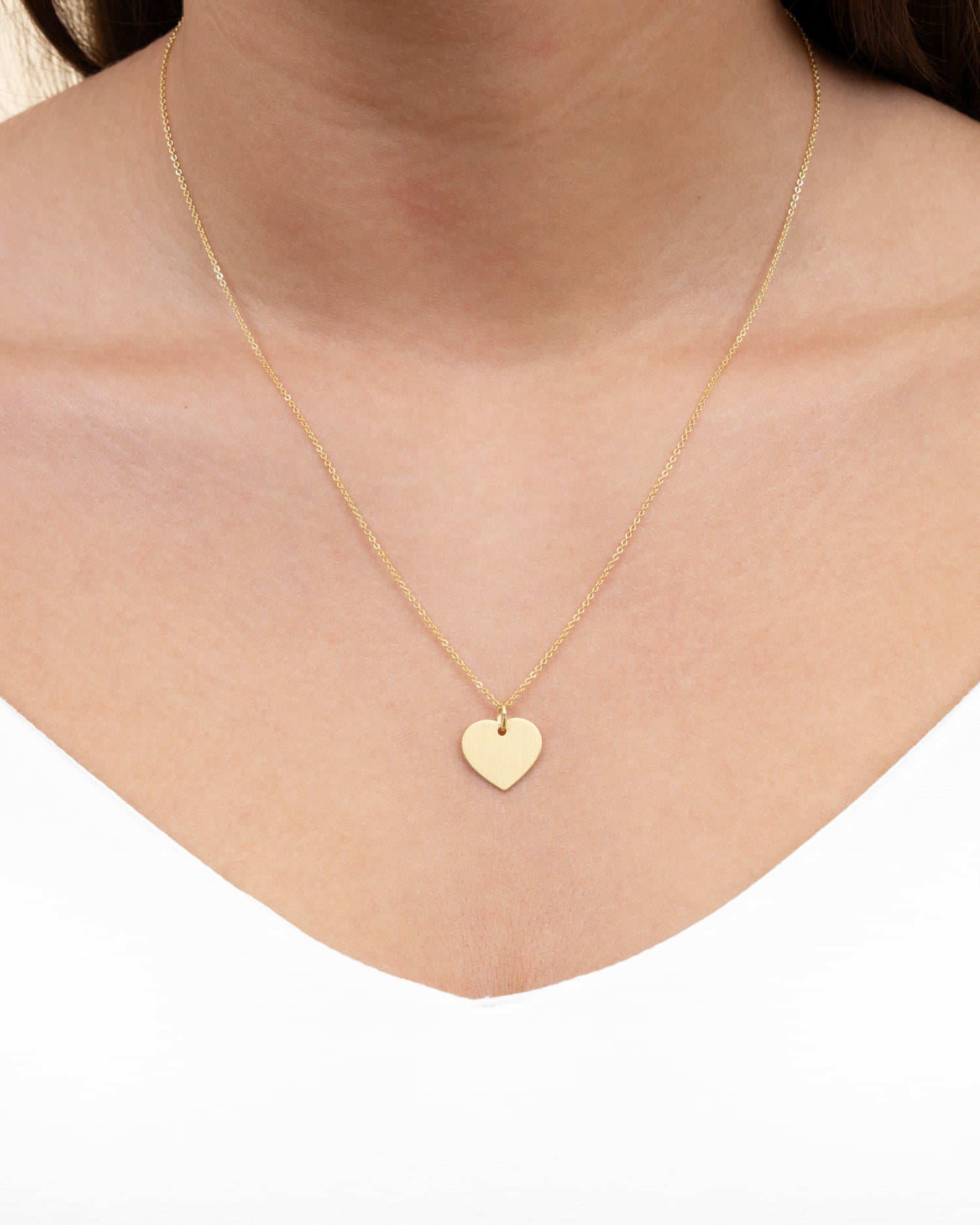 Graphic uploud heart necklace engraving plate pendant 13mm