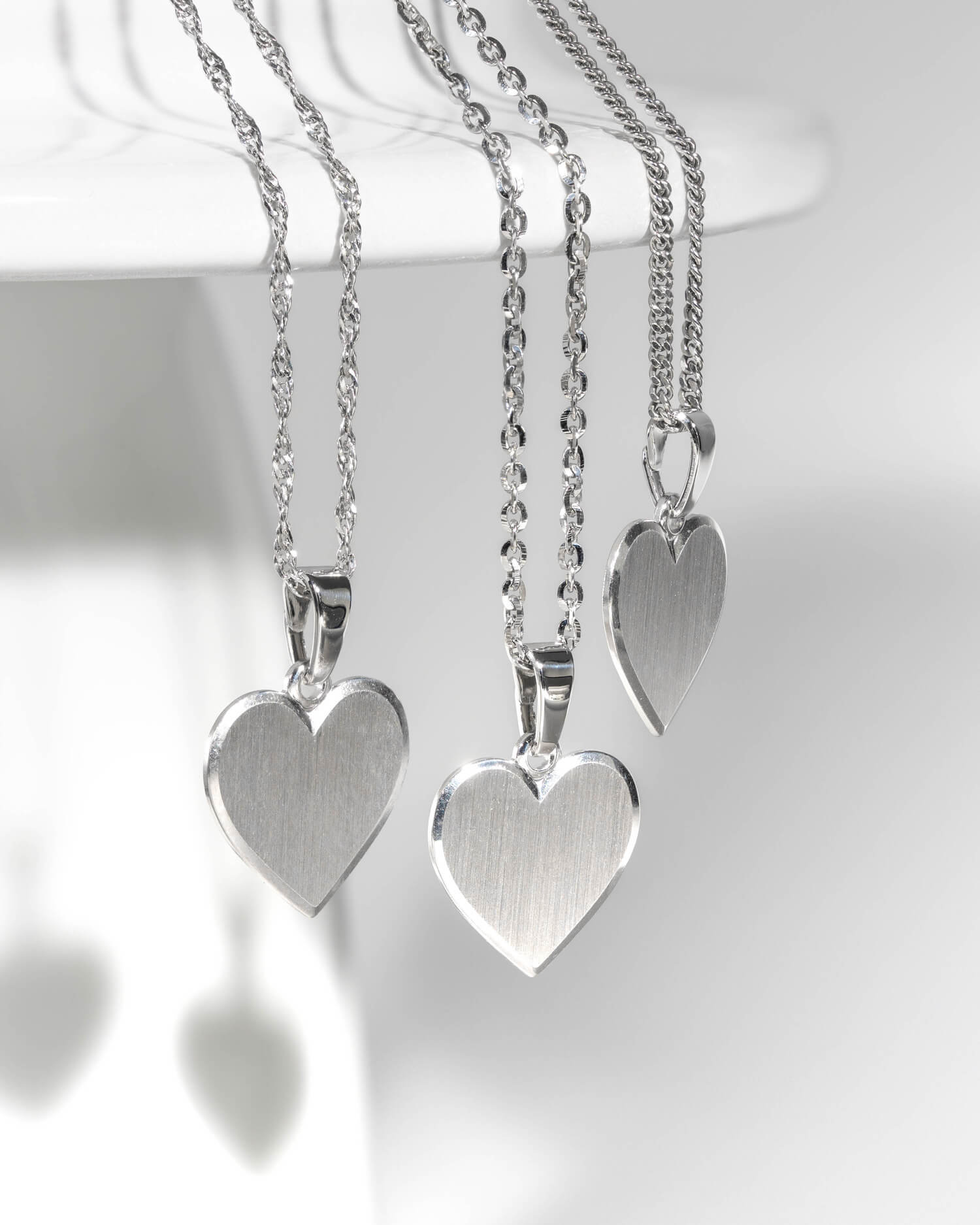 Handprint heart necklace engraving plate pendant 12mm