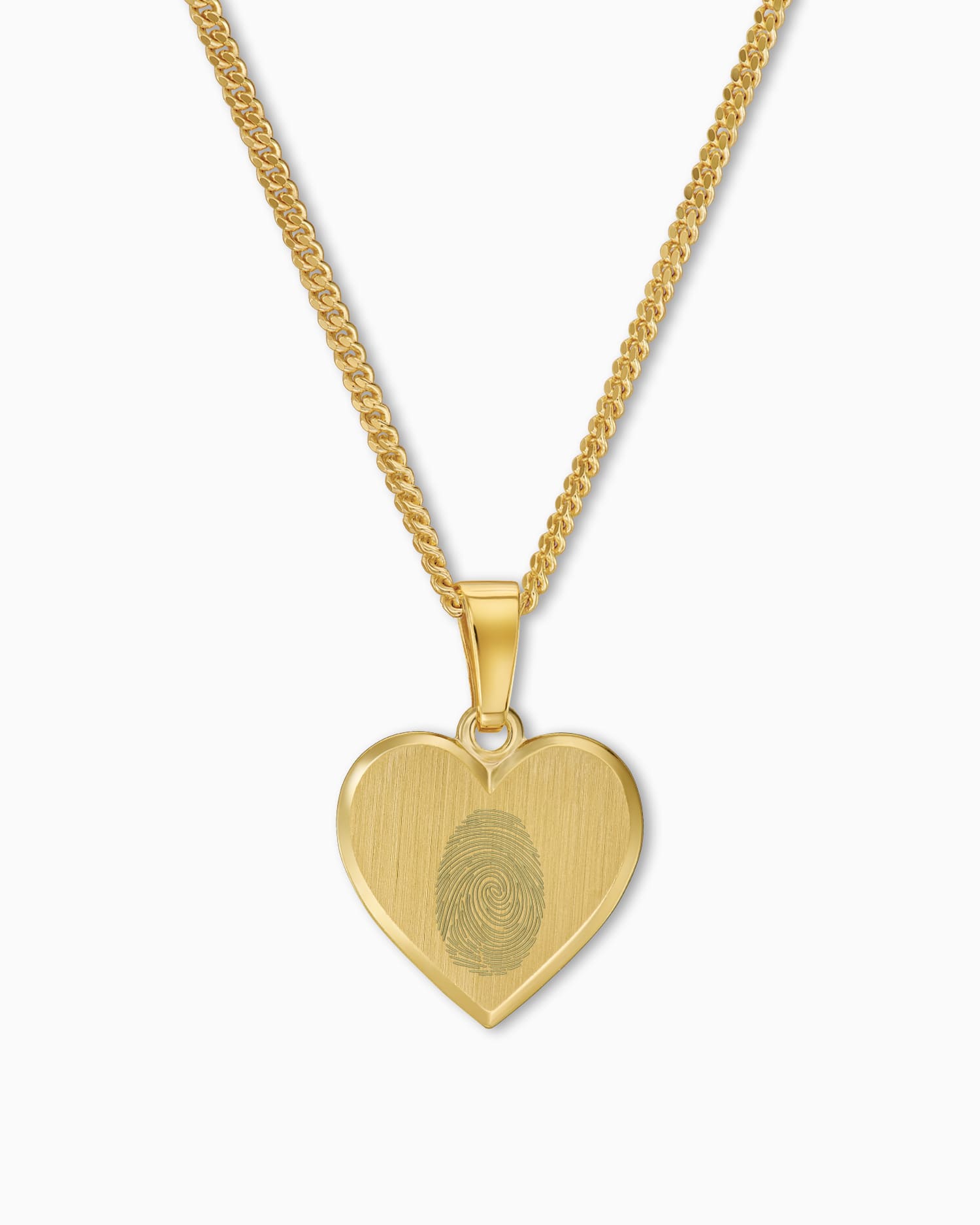 Fingerprint heart necklace engraving plate pendant 12mm