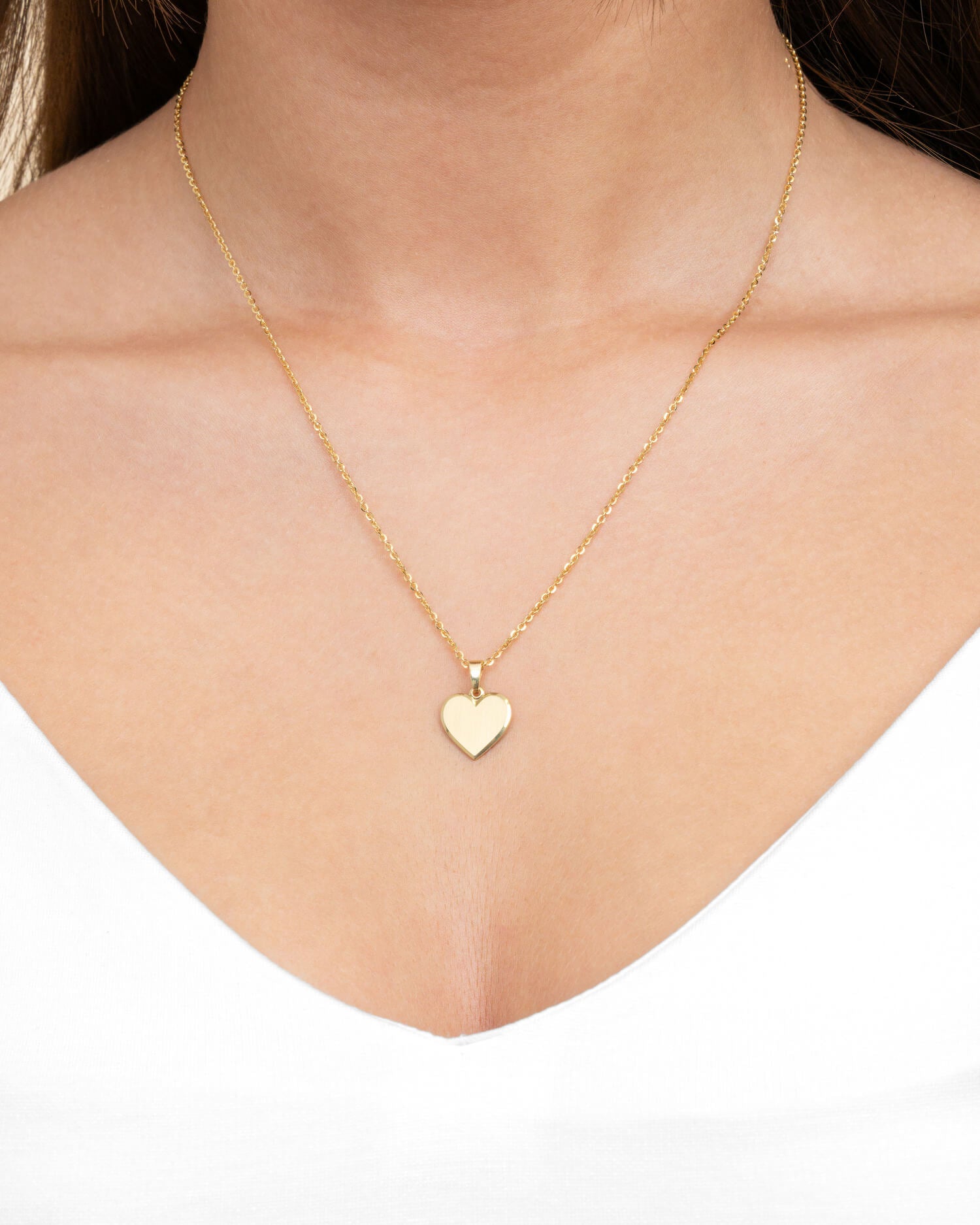 Nose print heart necklace engraving plate pendant 12mm