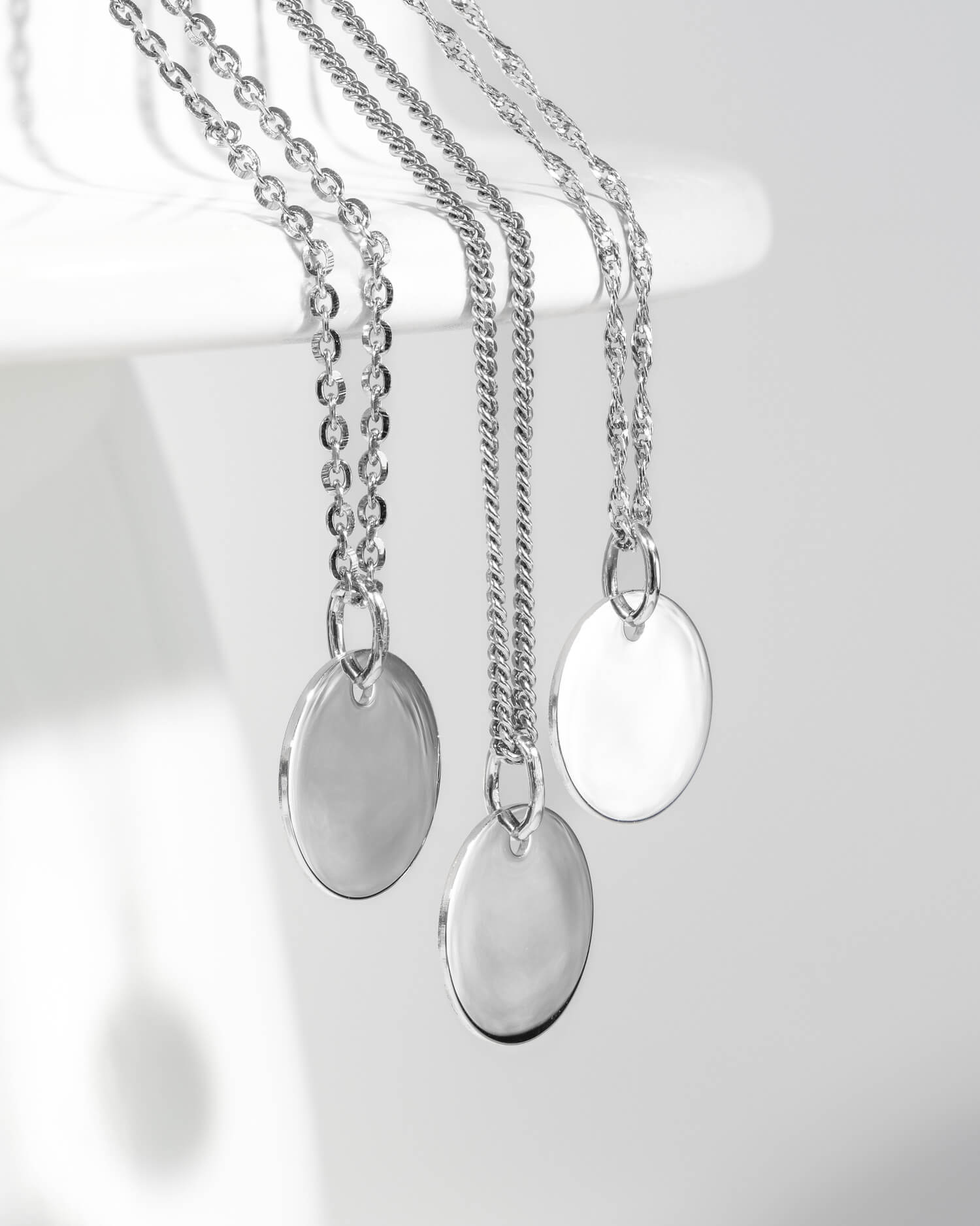 Handprint engraving plates necklace pendant round 12mm