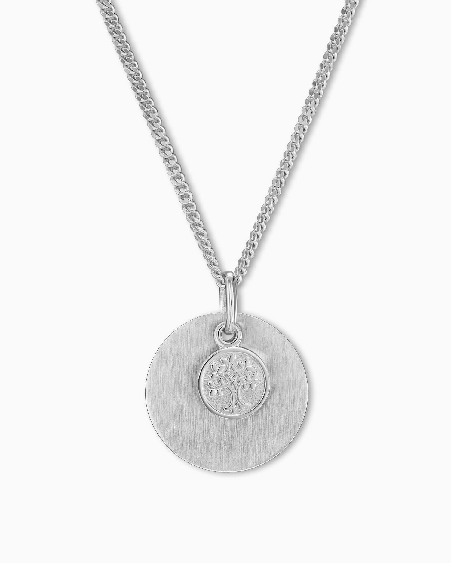 Engraving plates necklace pendant tree of life 12mm