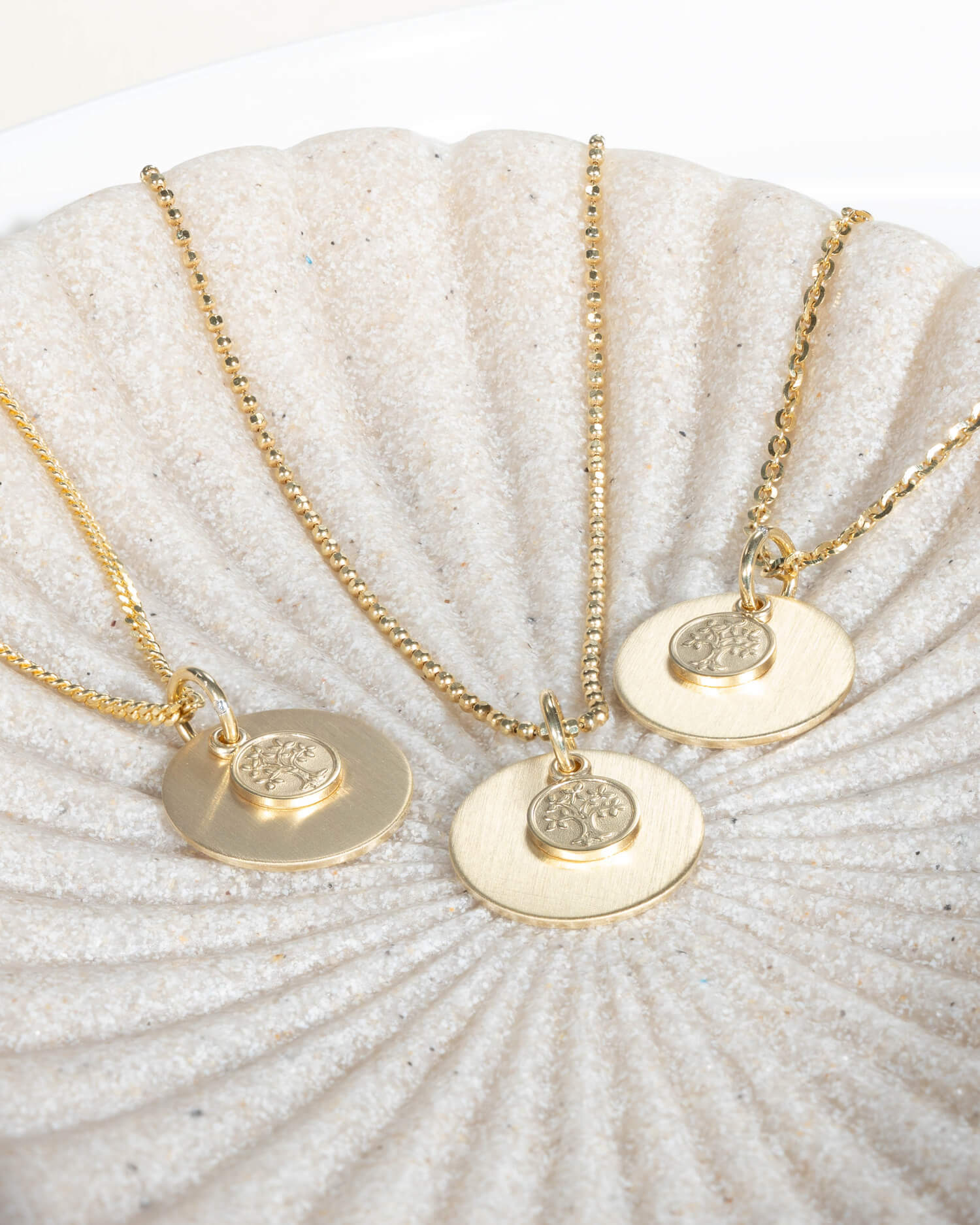 Engraving plates necklace pendant tree of life 12mm