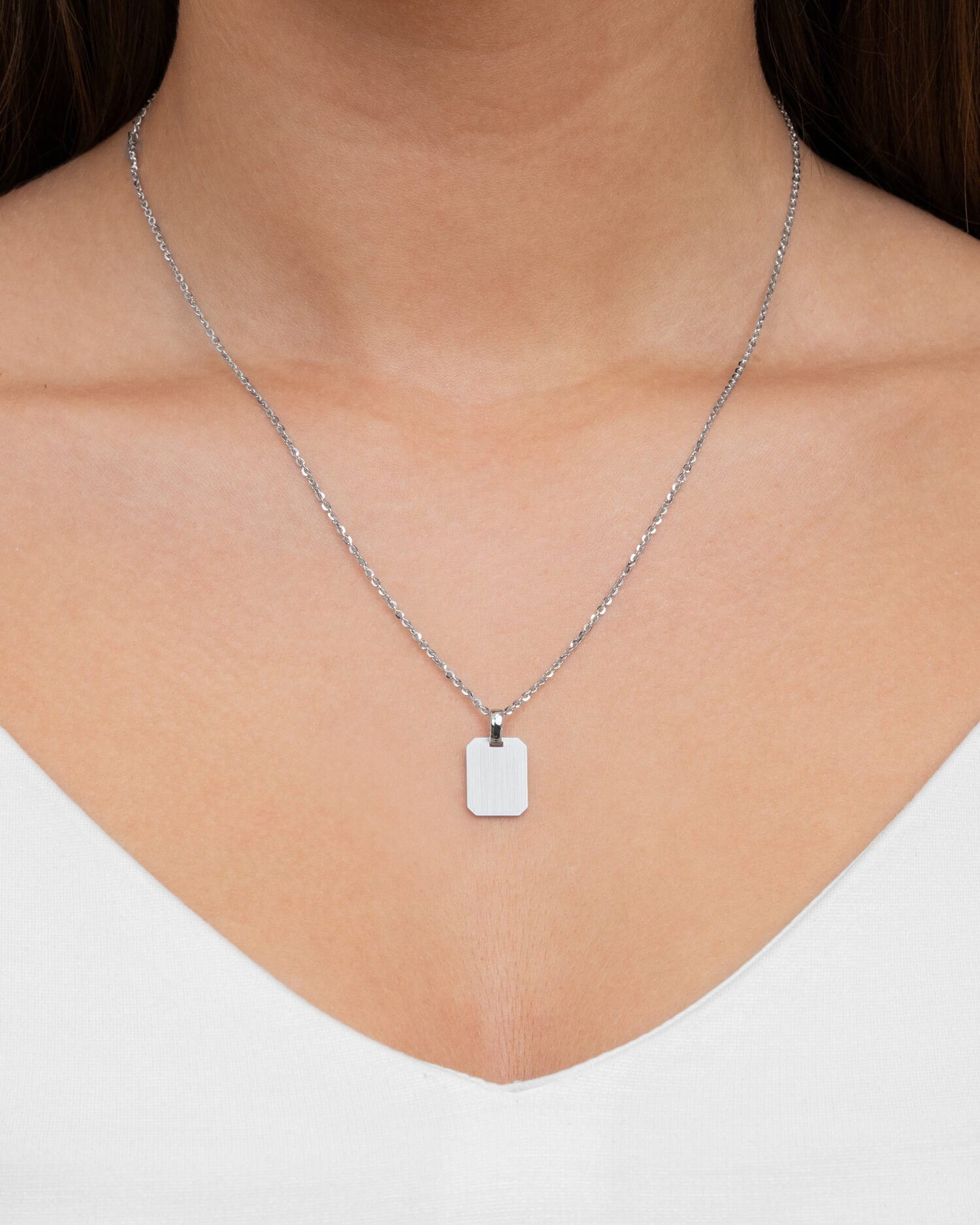 Zodiac sign engraving plates necklace pendant square