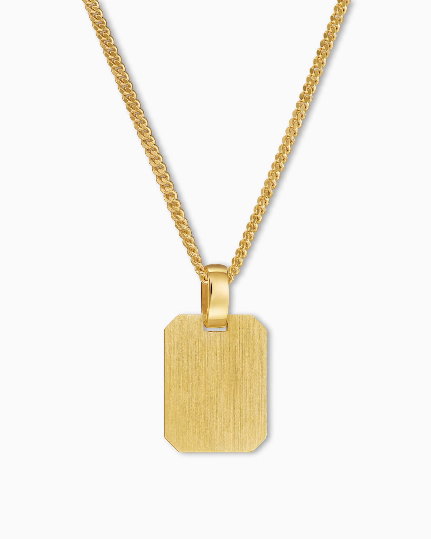 Engraving plates necklace pendant square