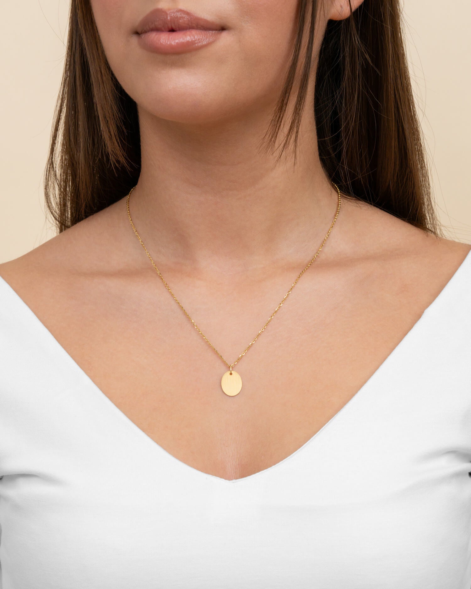 Graphic uploud engraving plates necklace pendant oval