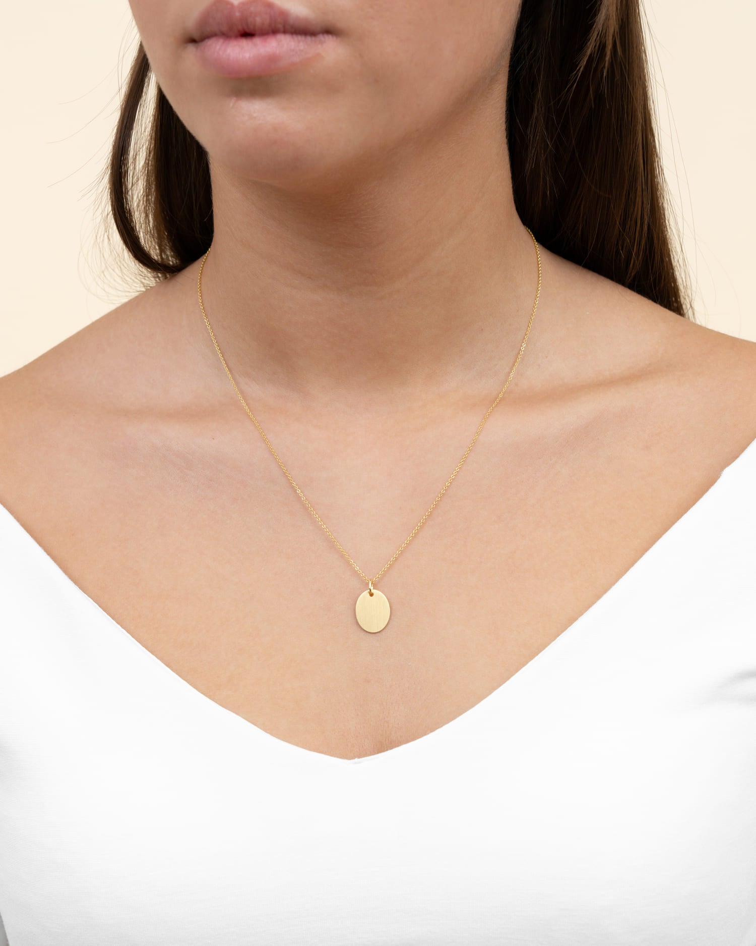 Graphic uploud engraving plates necklace pendant oval