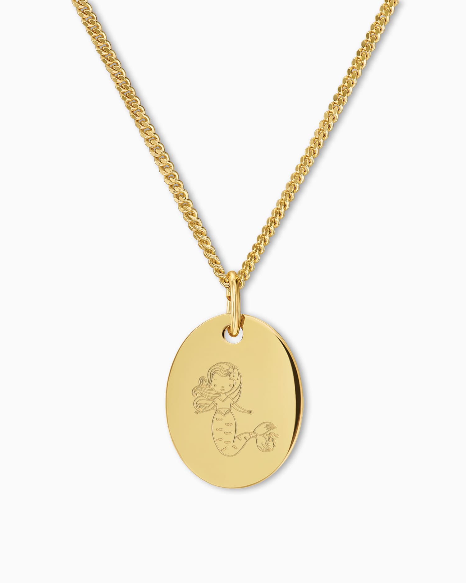 Locket Children's Engraved Necklace Child 14K Gold-Filled