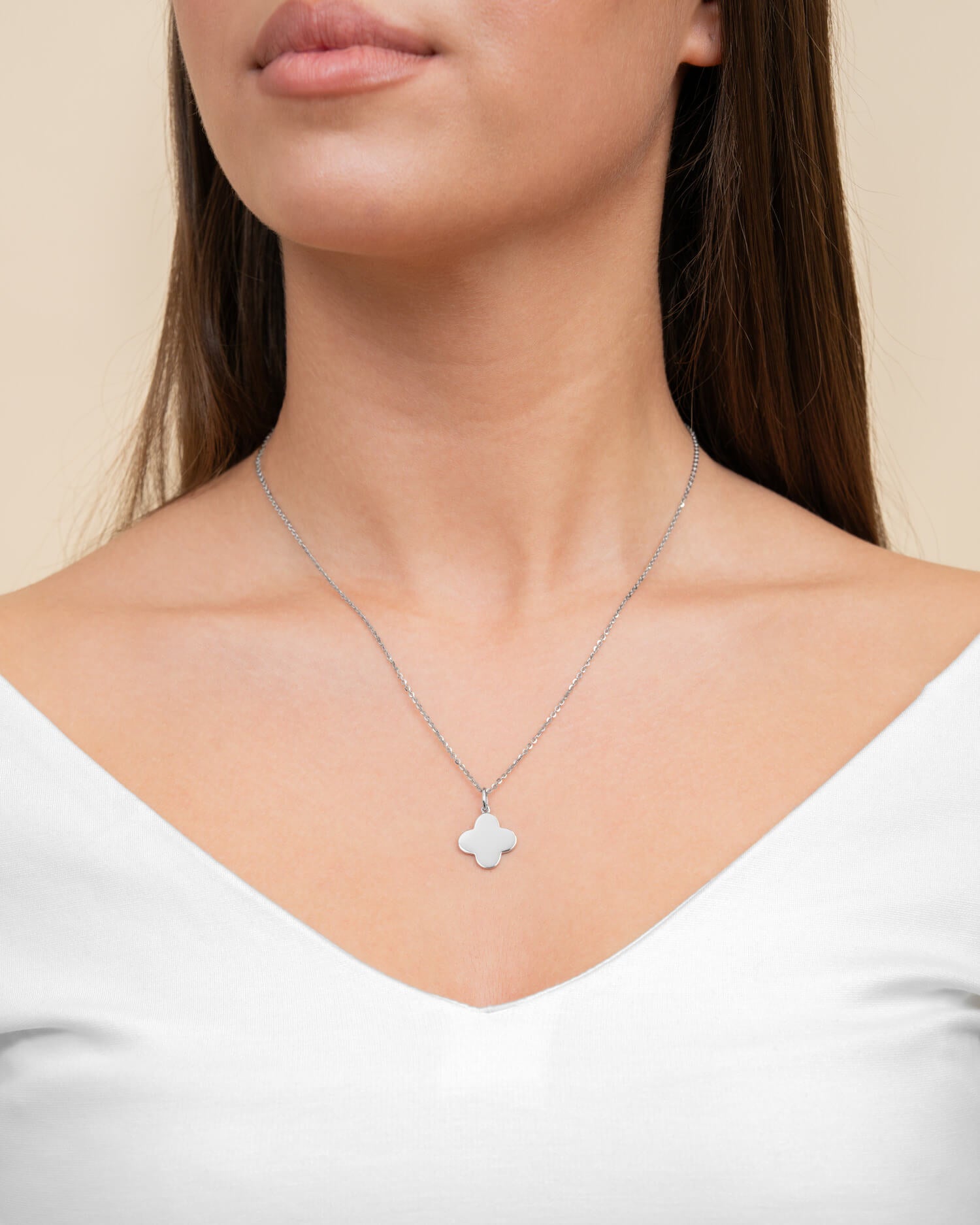 Footprint cloverleaf necklace engraving plate