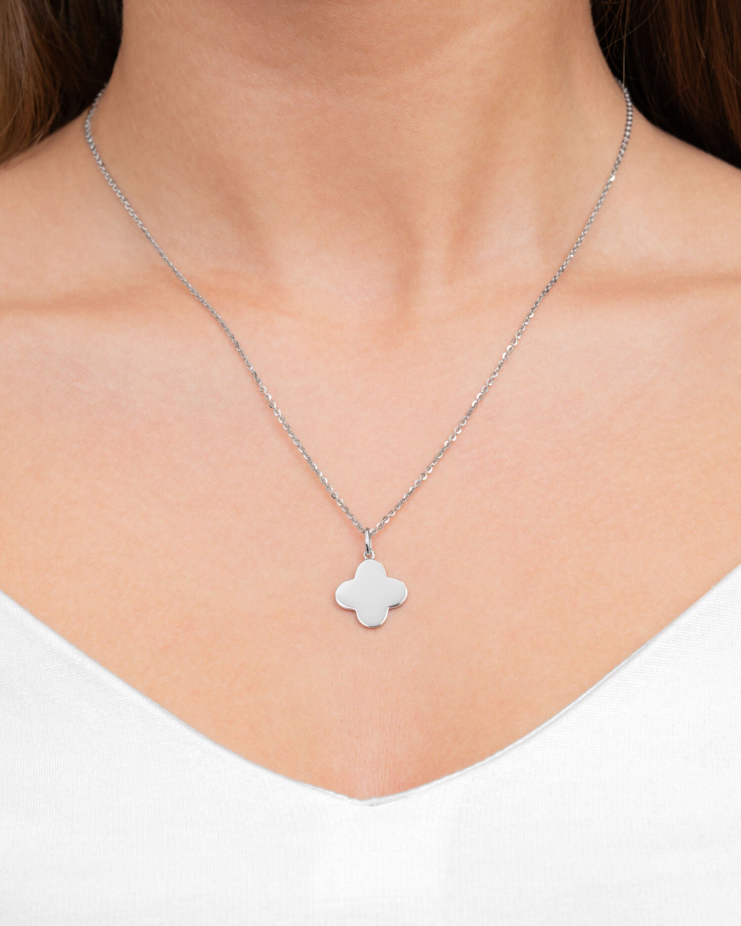 Handprint cloverleaf necklace engraving plate