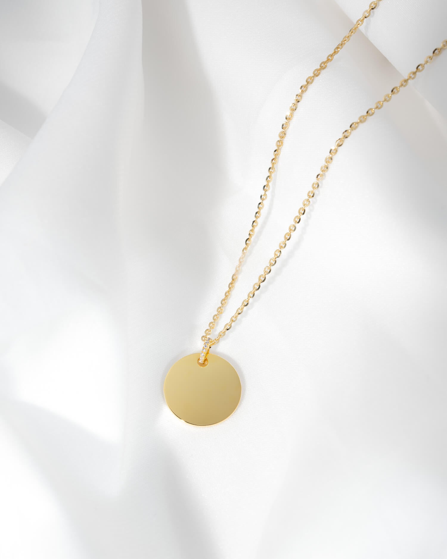 Handprint engraving plates necklace pendant zirconia round