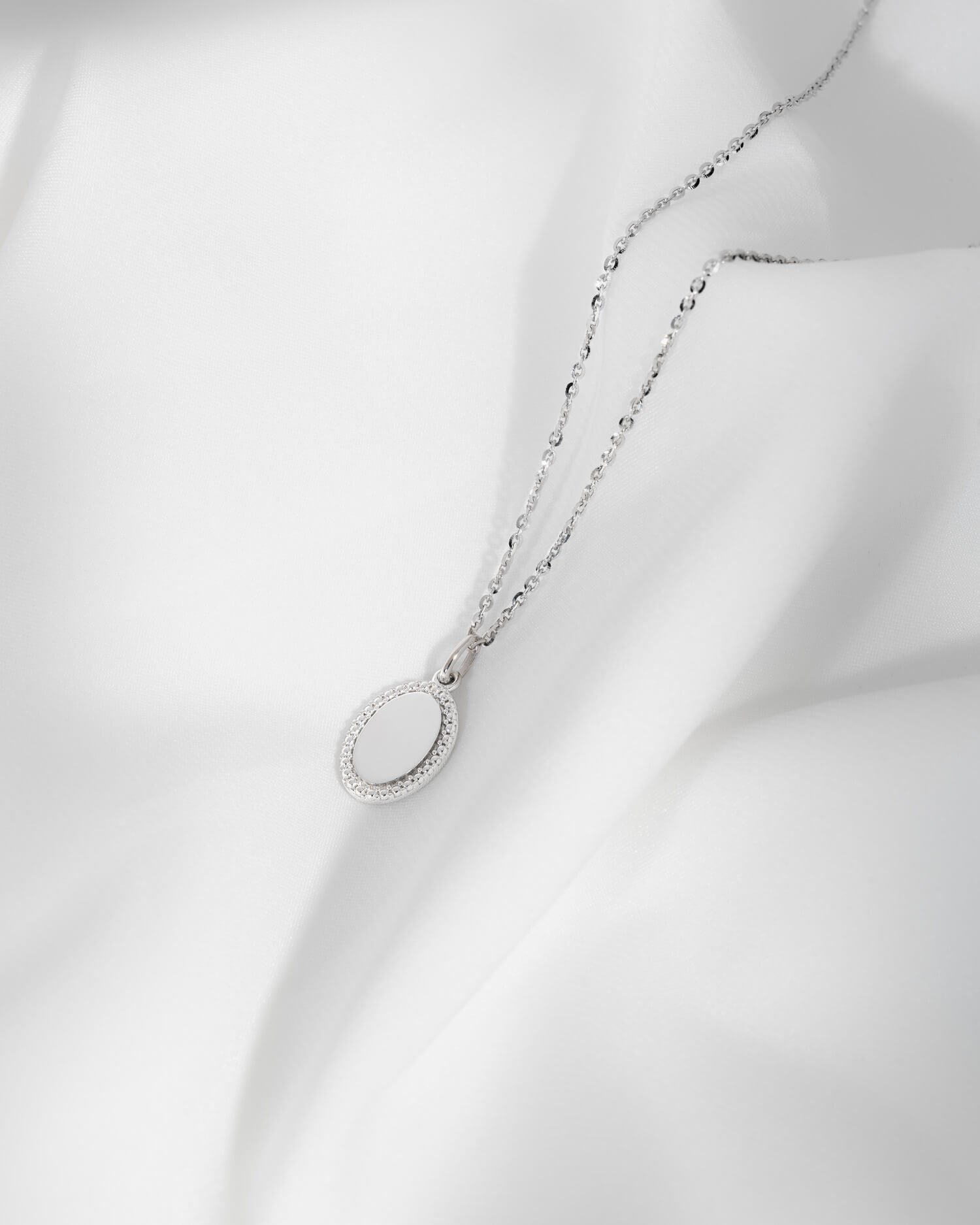 Handprint engraving plates necklace pendant oval